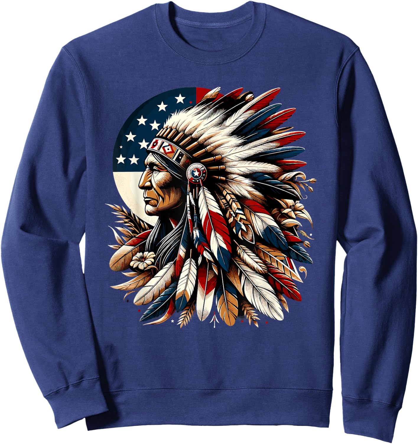 Indian Flag Indian American , Black, S Sweatshirt - Sweatshirt | Navy