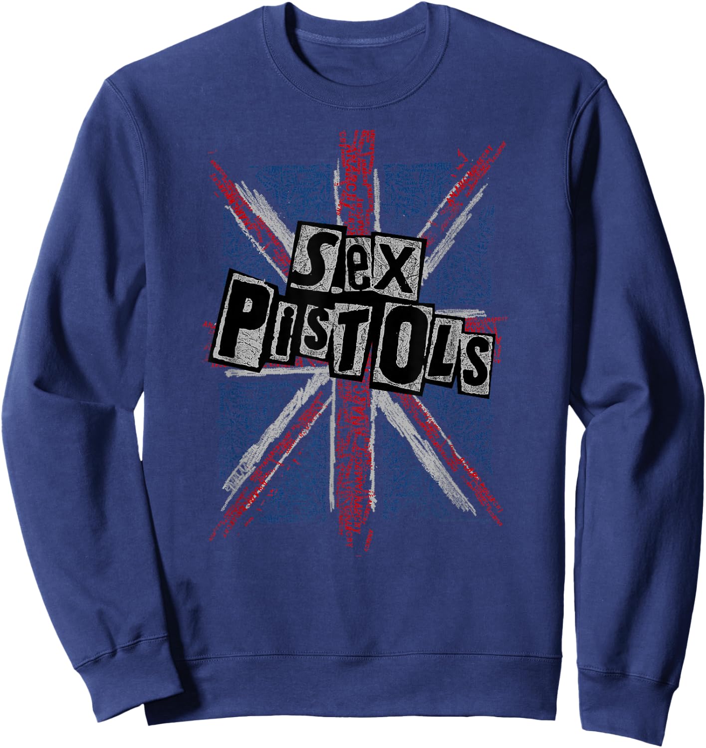 Sex Pistols Anarchy Flag Rock Music Band , black Sweatshirt - Sweatshirt | Navy