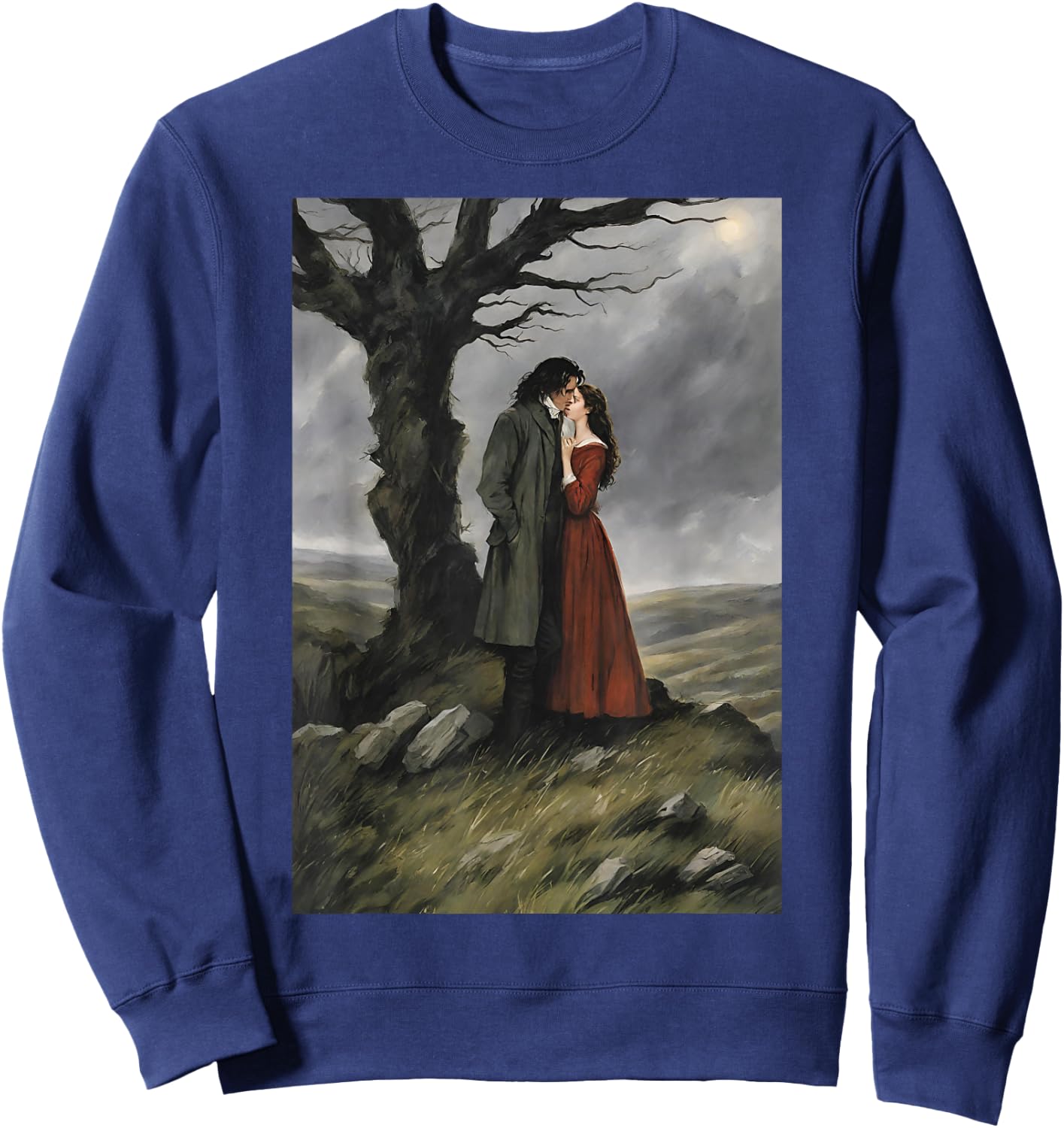 Heathcliff and Catherine: A Wuthering Heights Tribute Sweatshirt - Sweatshirt | Navy