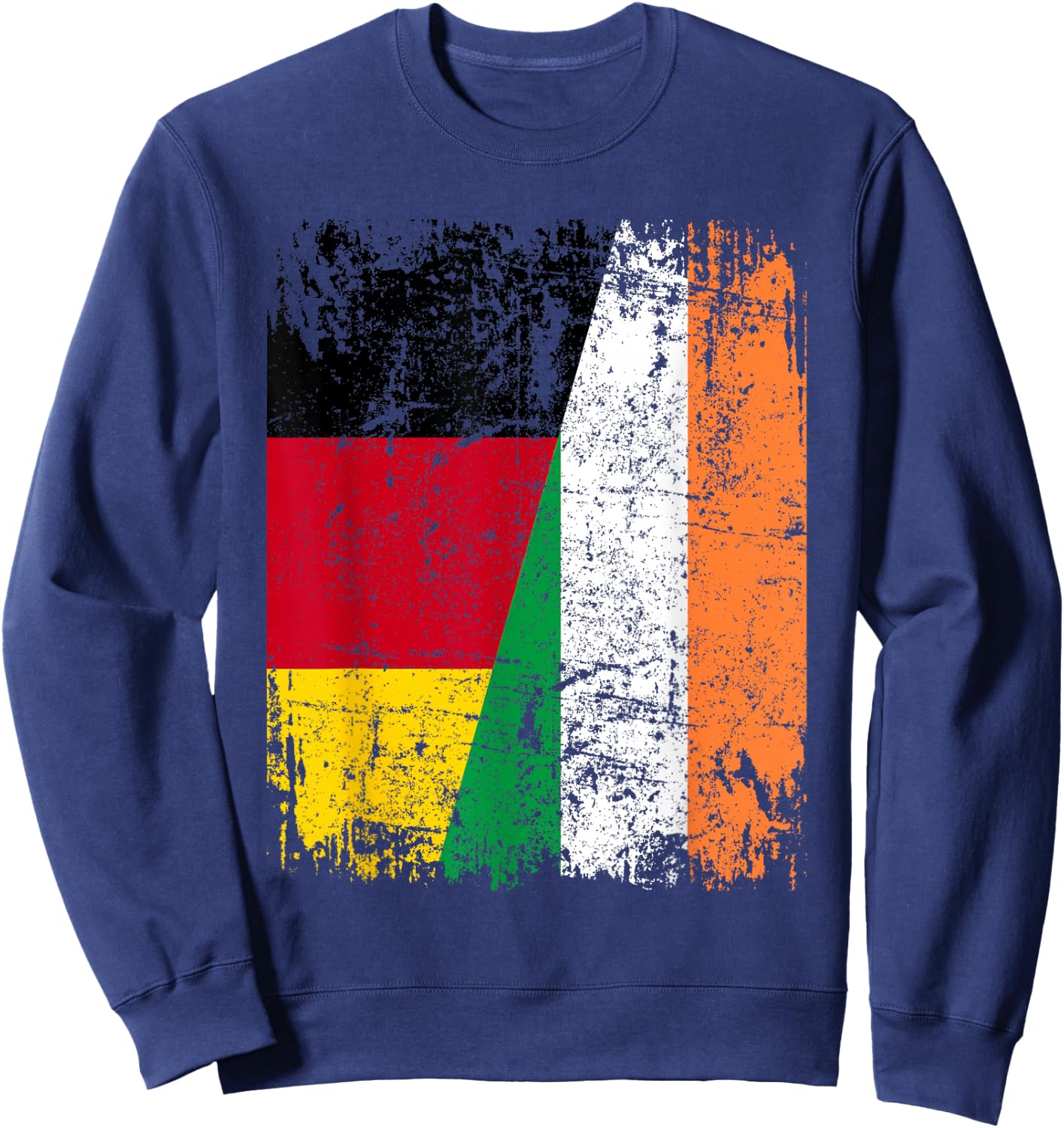 IRLAND DEUTSCHLAND Flagge | Damen Herren Kinder | Irland Sweatshirt - Sweatshirt | Navy