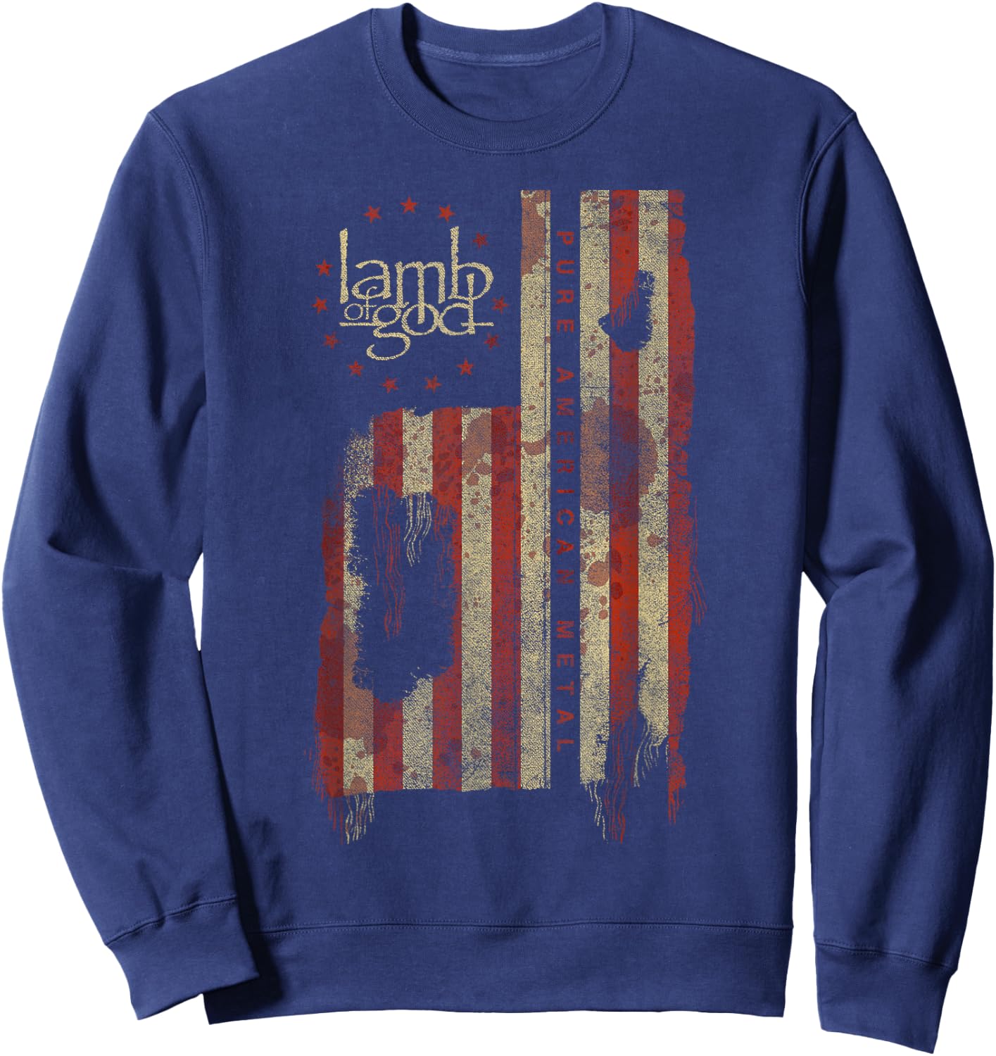 Lamb of God Pure American Metal Flag , black Sweatshirt - Sweatshirt | Navy