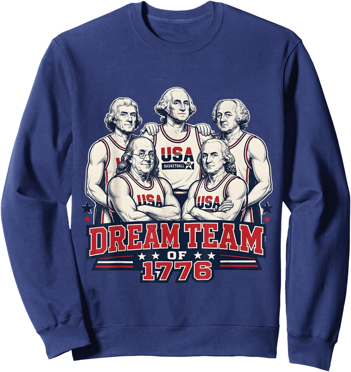 Undefeated Since 1776 America 4th of July Independence Team Sweatshirt - Sweatshirt | Navy