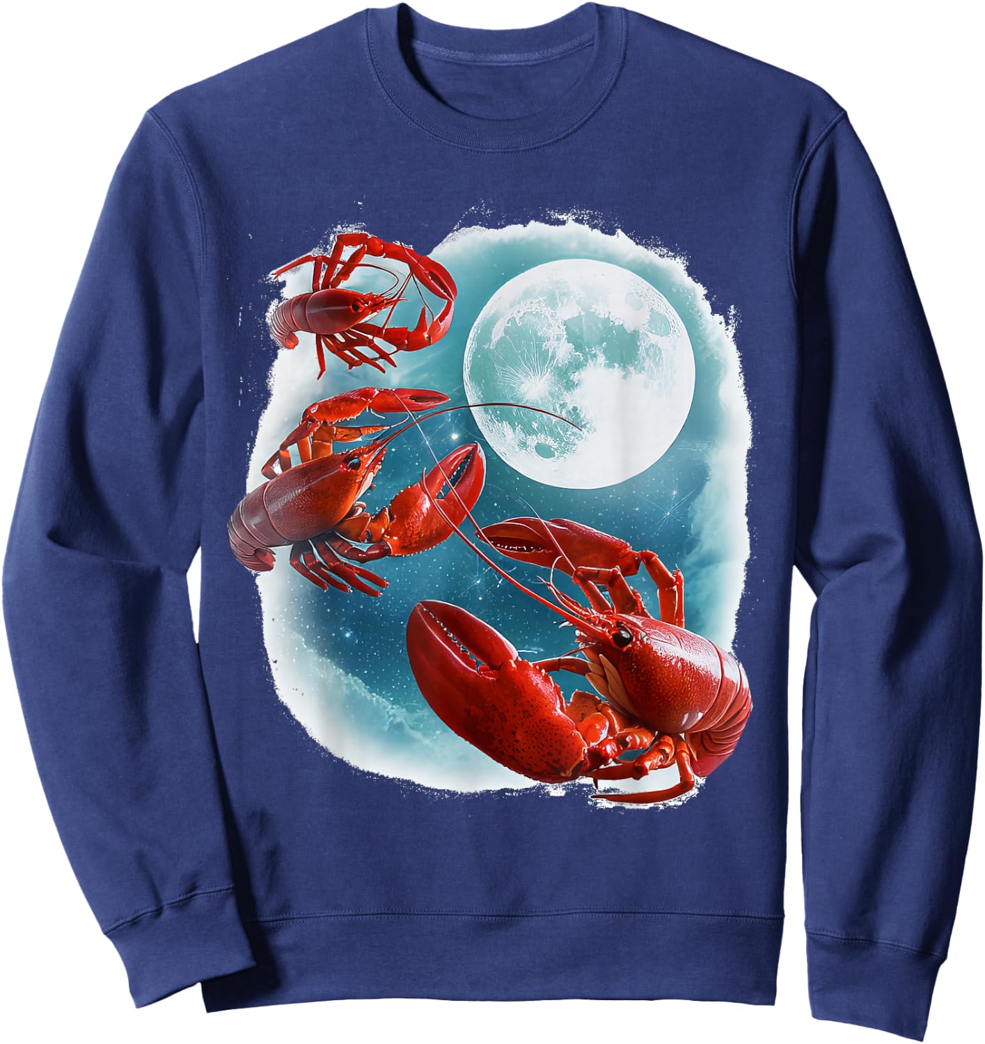 Lobster Howling At Moon Sweatshirt - Sweatshirt | Navy