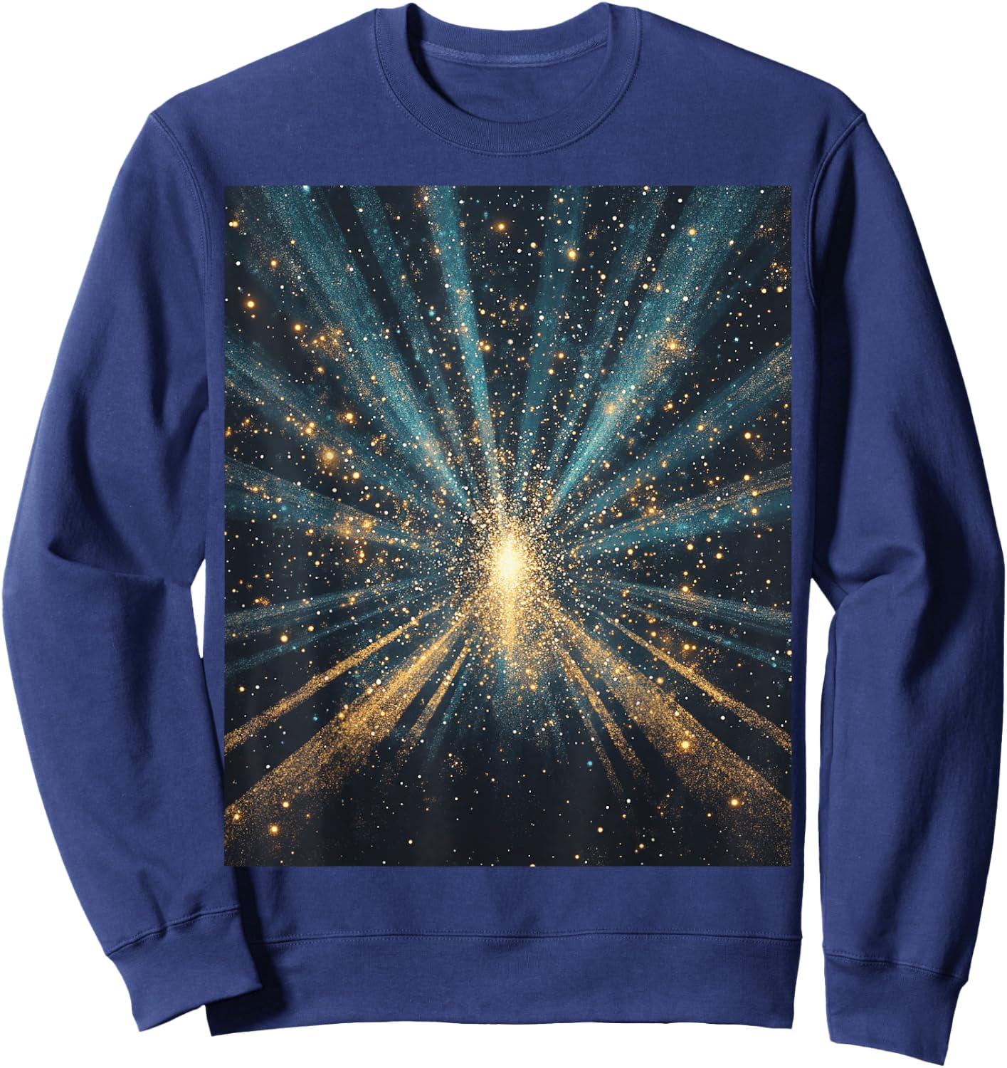 Cosmic Explosion Stars for Space Enthusiasts Sweatshirt - Sweatshirt | Navy