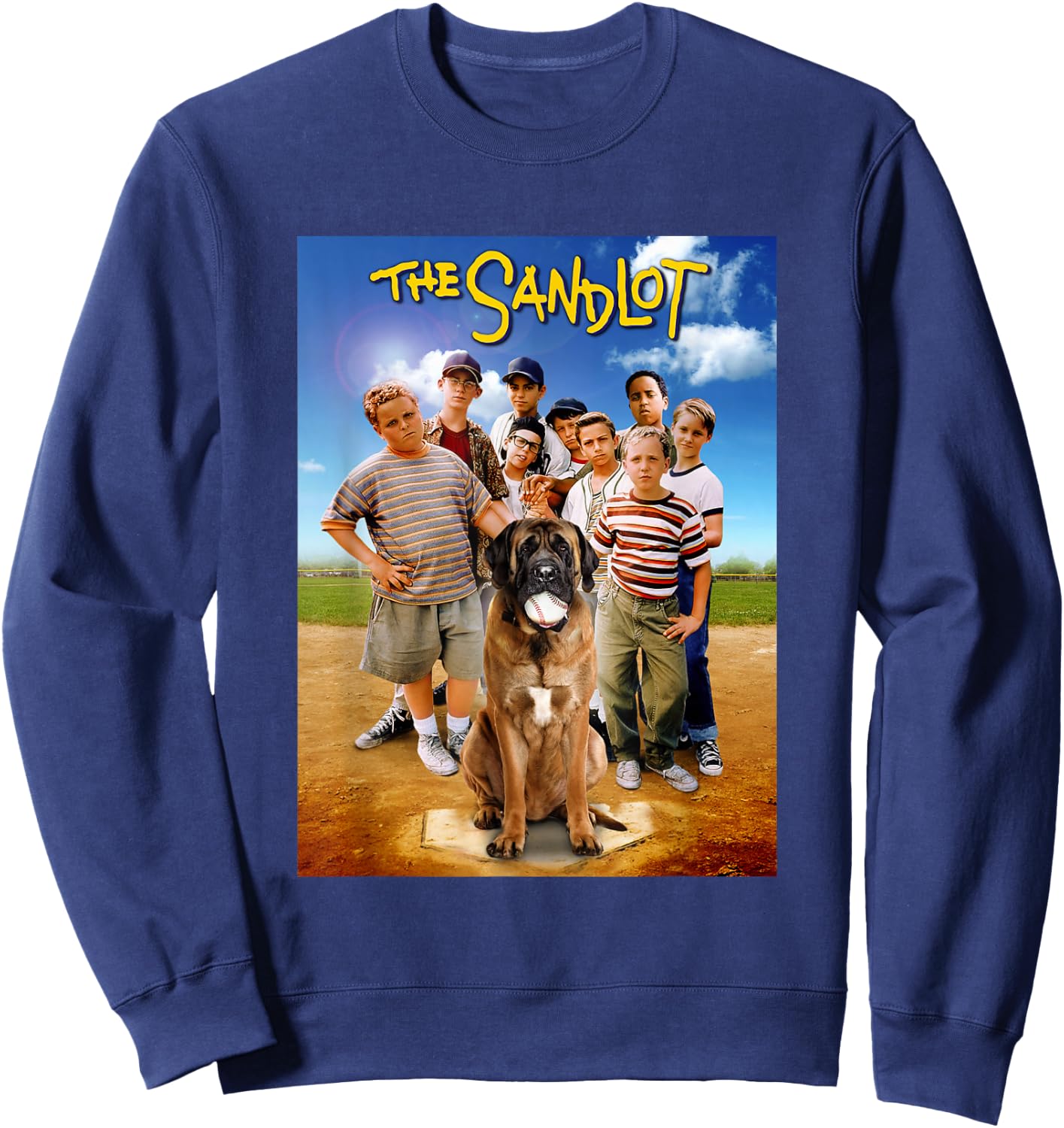 The Sandlot Baseball Field Group Dog Poster Sweatshirt - Sweatshirt | Navy