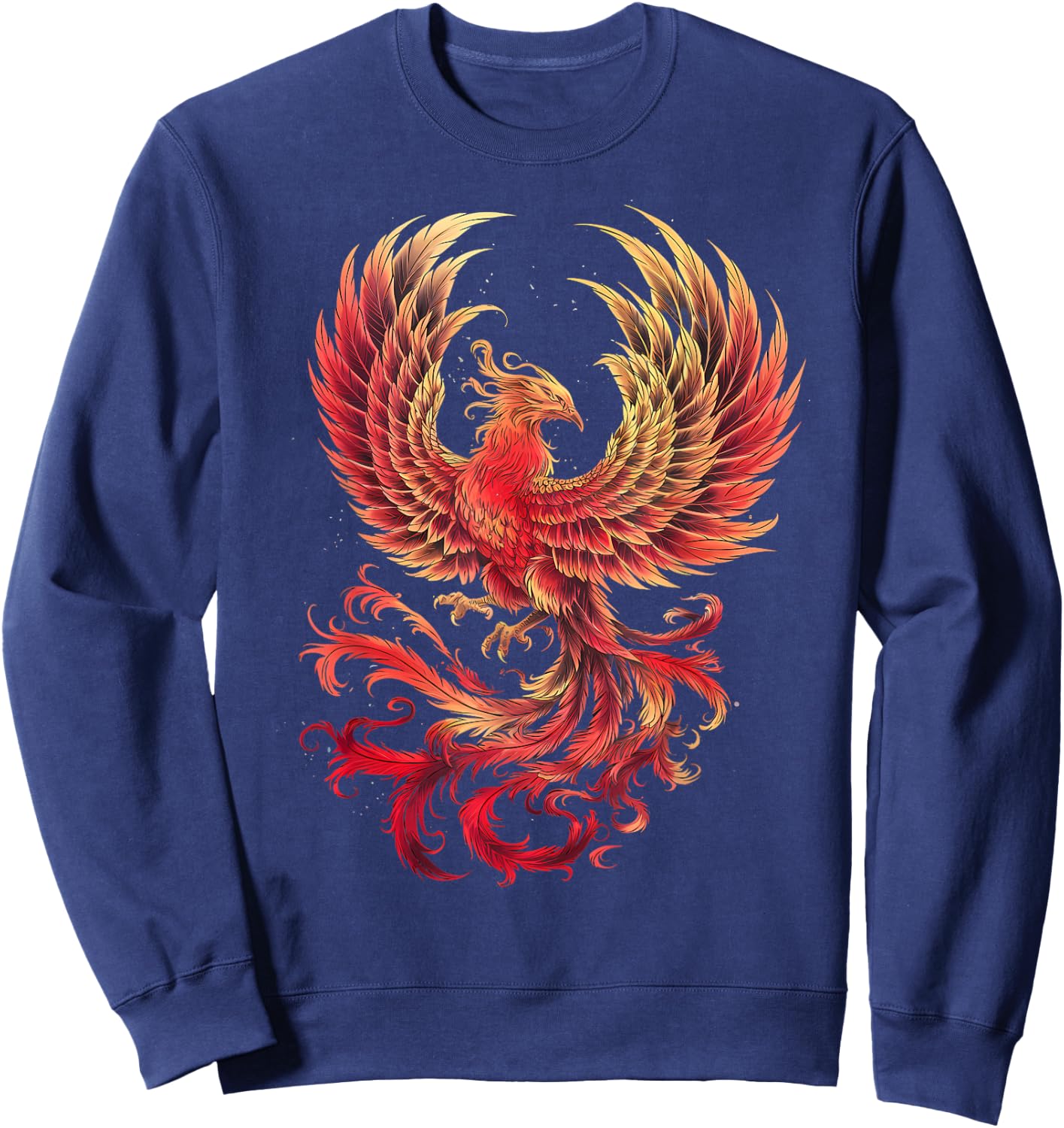 Phoenix Full Moon Rejuvenating Bird Phoenix , black Sweatshirt - Sweatshirt | Navy