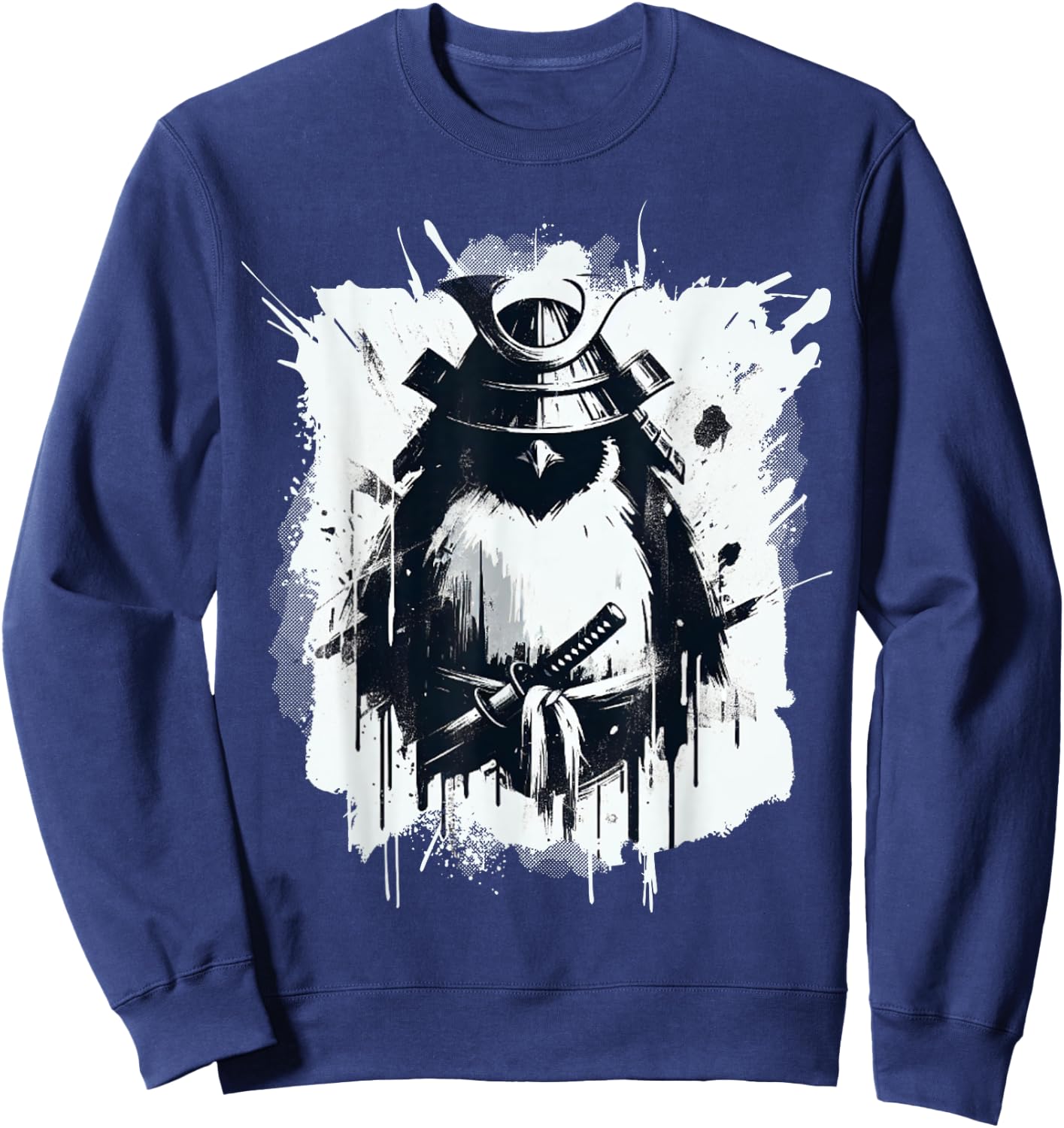 Penguin Ninja Samurai Costume Japanese Outfit Sweatshirt - Sweatshirt | Navy