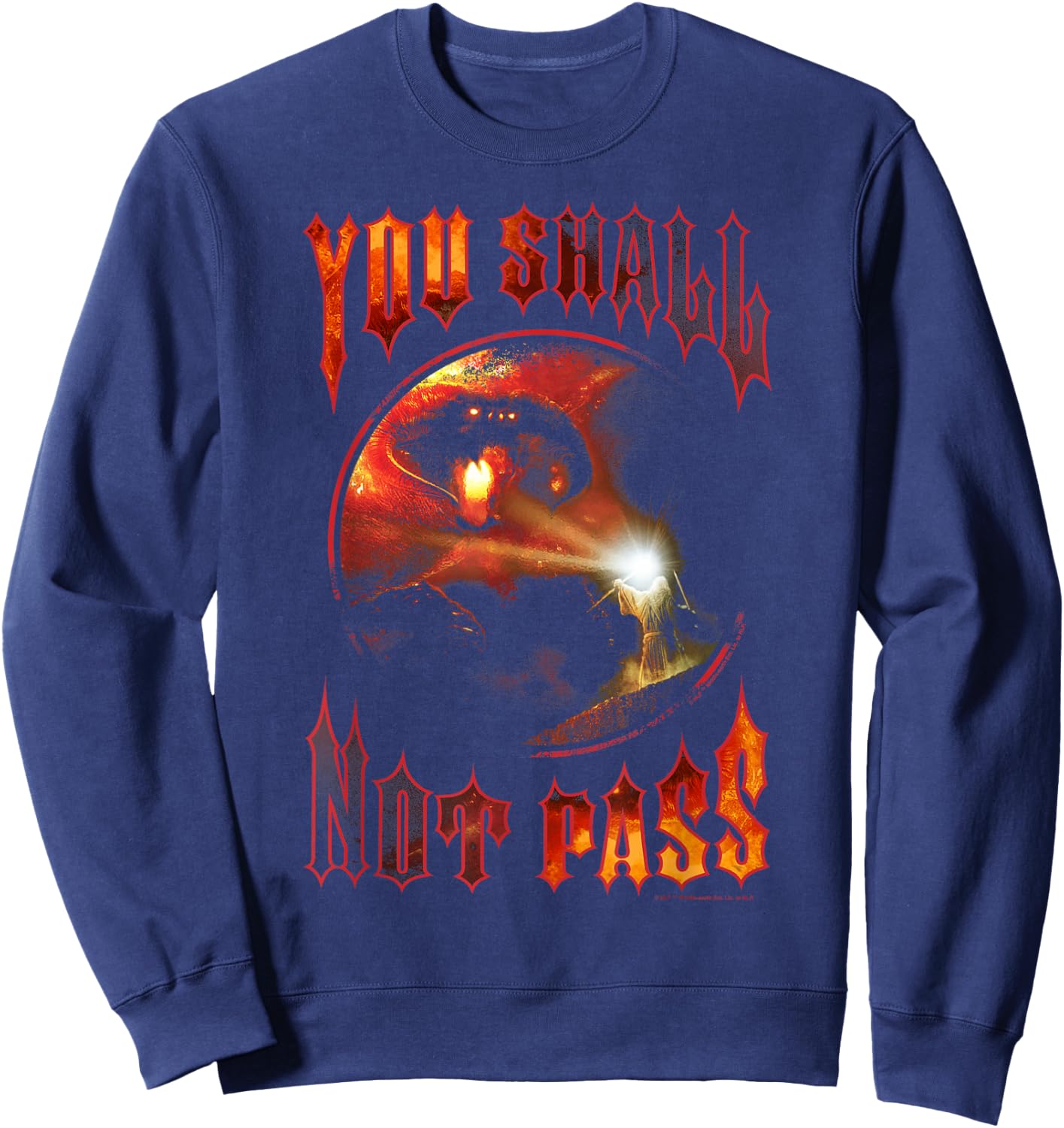 The Lord of The Rings You Shall Not Pass Epic Gandalf Shot Sweatshirt - Sweatshirt | Navy