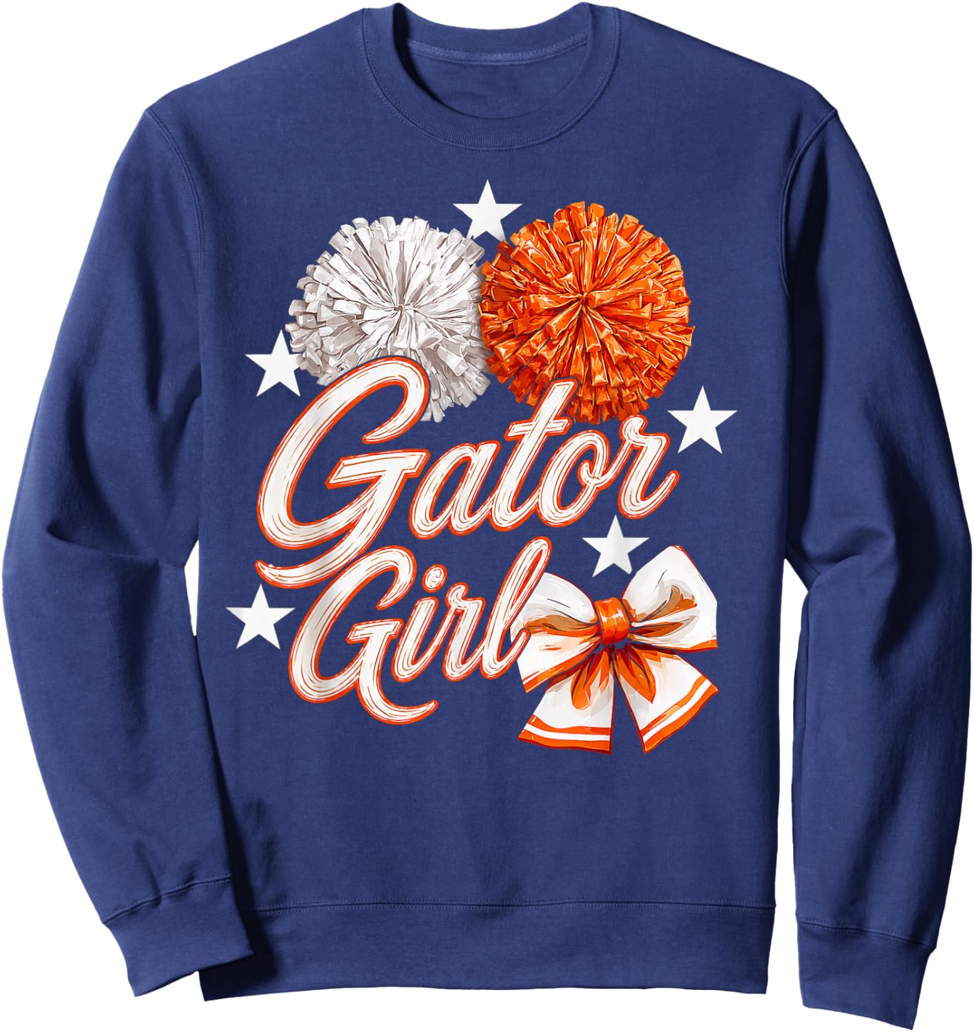 Gator Girl High School Sports Fan Team Spirit Mascot Sweatshirt - Sweatshirt | Navy