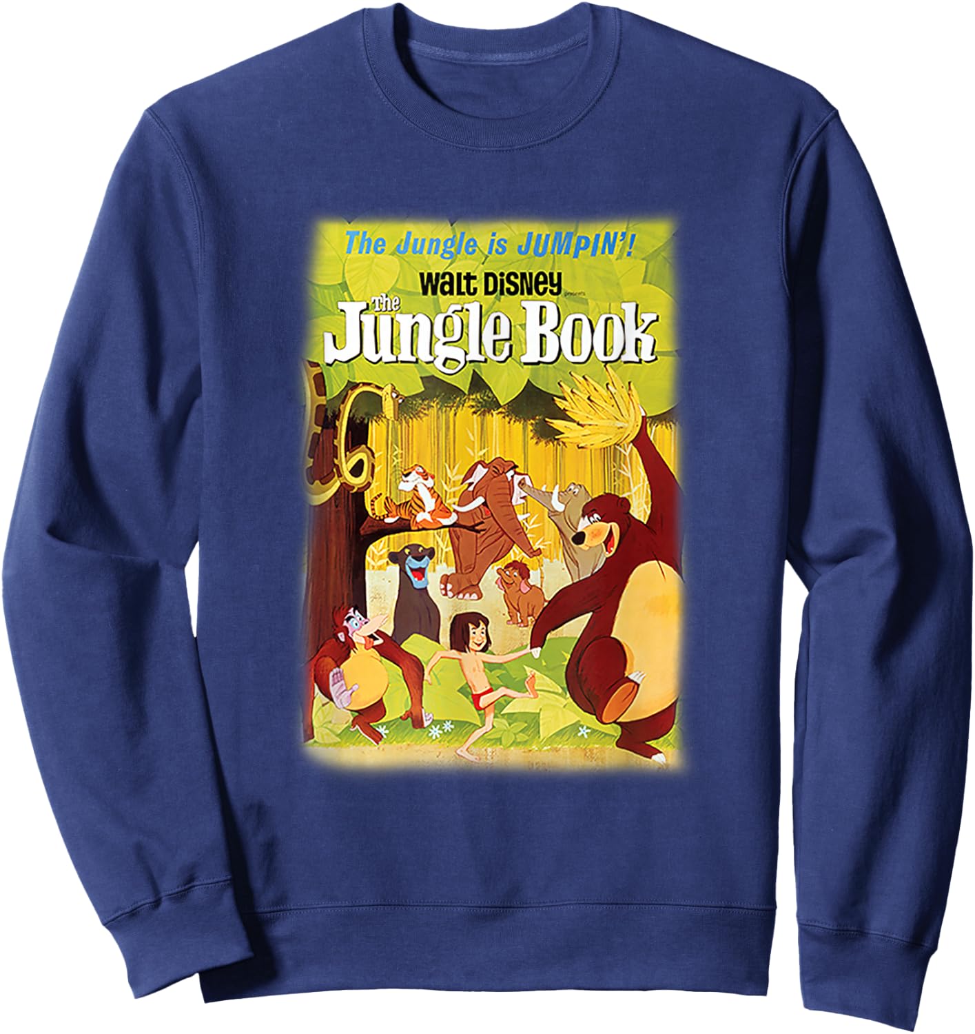 Disney The Jungle Book Full Character Poster Sweatshirt - Sweatshirt | Navy