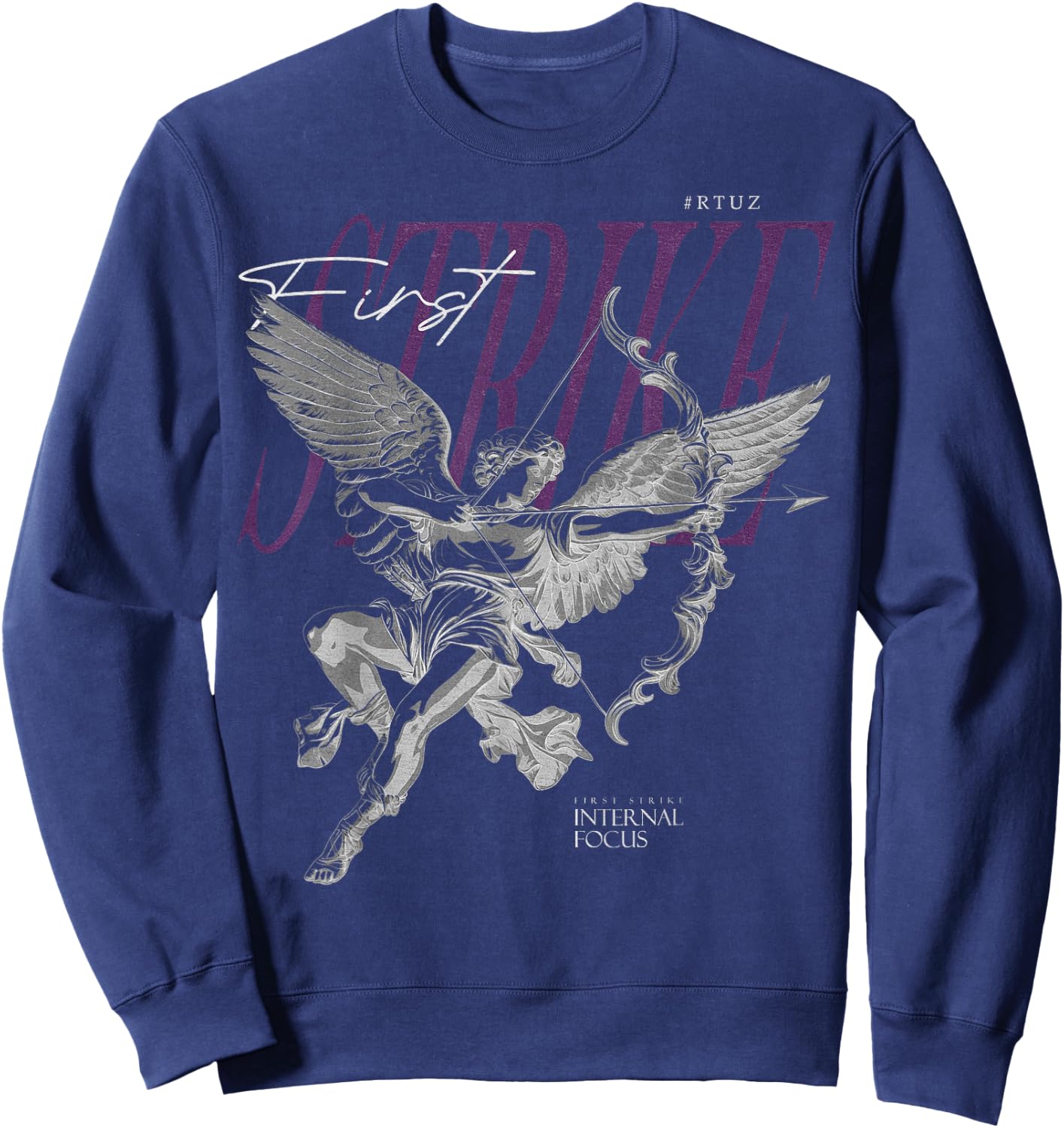 Modern Hip Hop Vintage Graffiti Urban Angel Streetwear , black Sweatshirt - Sweatshirt | Navy