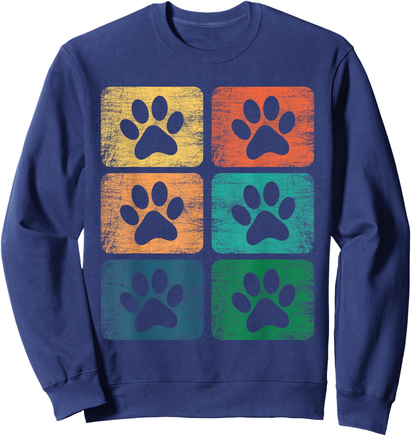 Hunde Hundepfote Hundebesitzer Hundeliebhaber Pfote Sweatshirt - Sweatshirt | Navy