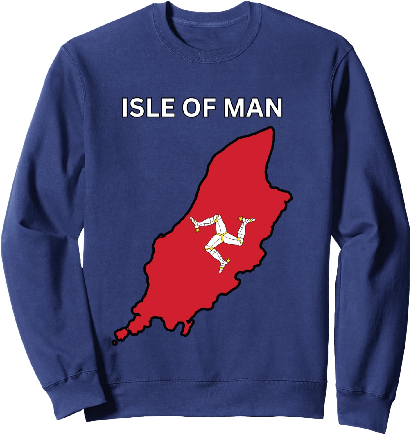 Isle of Man Design, Black, S Sweatshirt - Sweatshirt | Navy