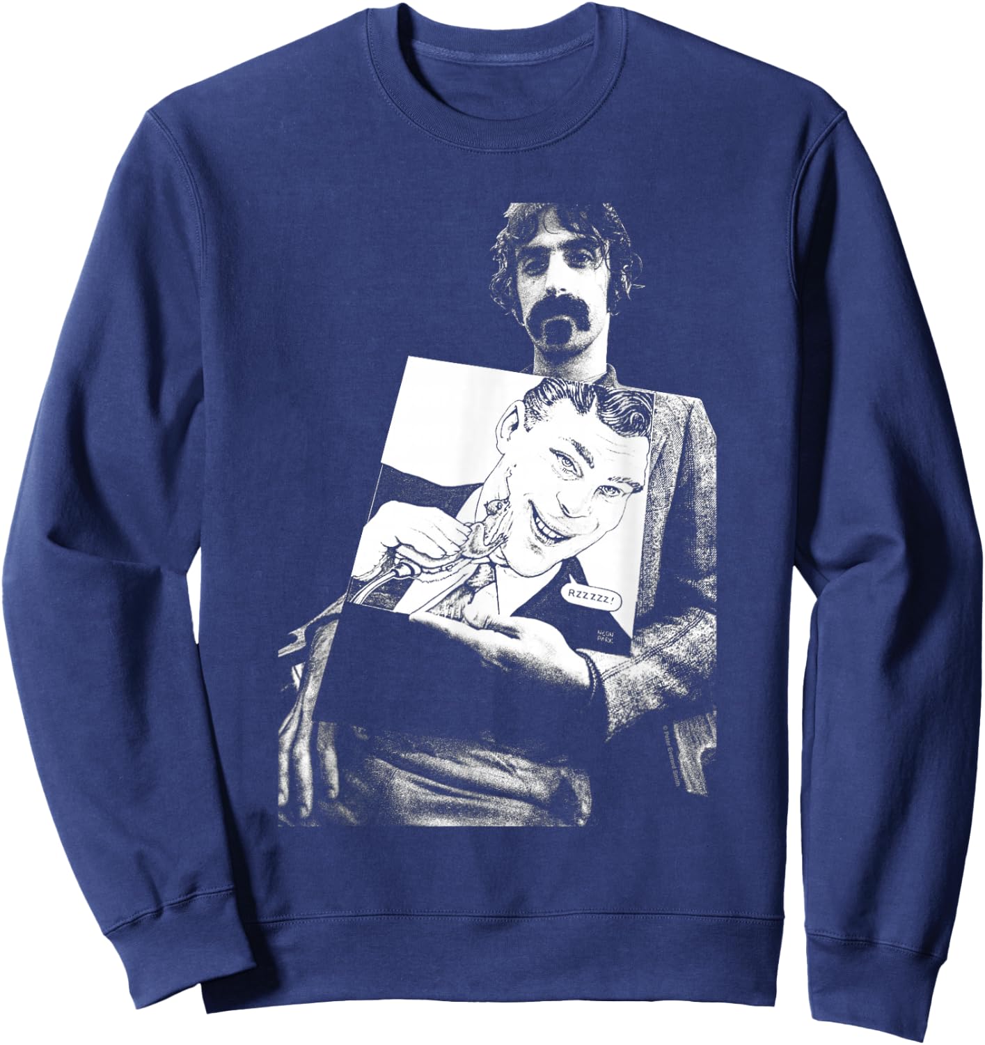 Frank Zappa Weasels Ripped My Flesh Record by Everard Smith Sweatshirt - Sweatshirt | Navy