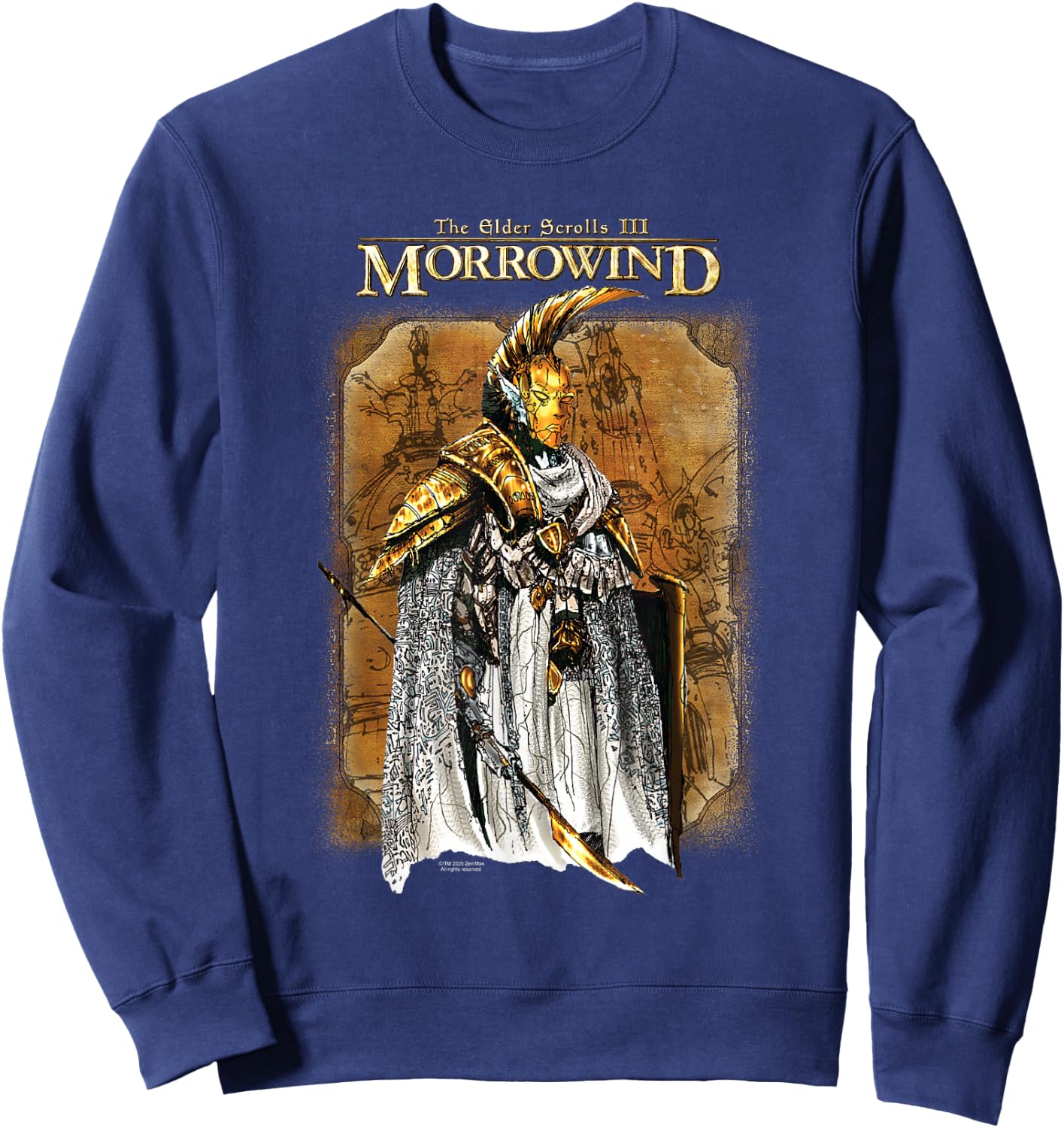 Morrowind Concept Illustration Video Game Sweatshirt - Sweatshirt | Navy