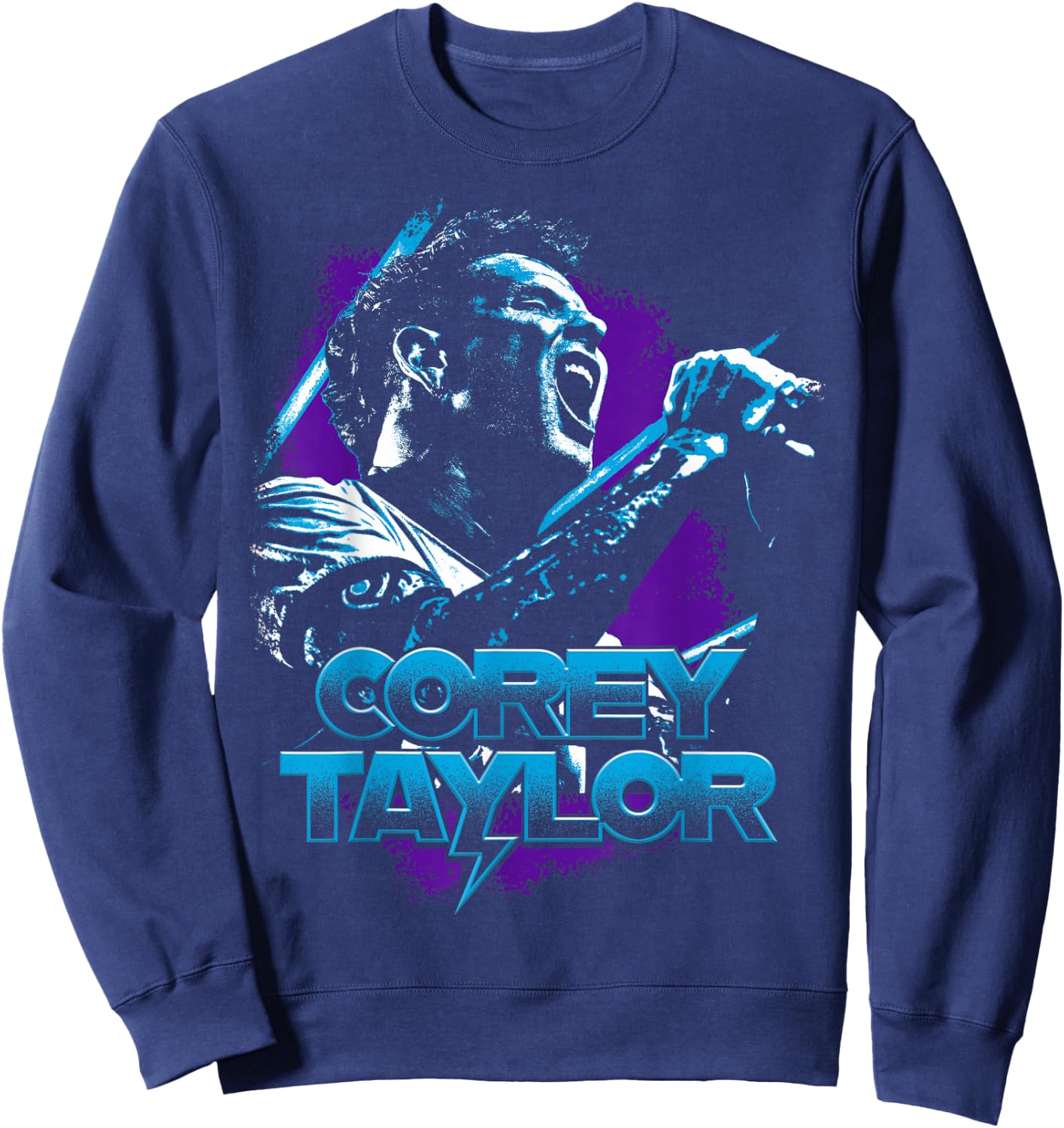 Corey Taylor Screaming Purple , black Sweatshirt - Sweatshirt | Navy