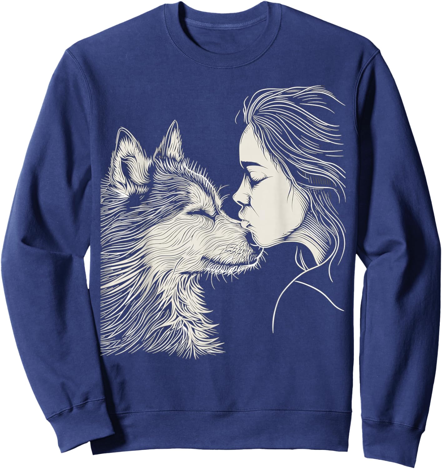 Alaskan Malamute Mom Malamute Dog Art Mother's Day Men Women Sweatshirt - Sweatshirt | Navy