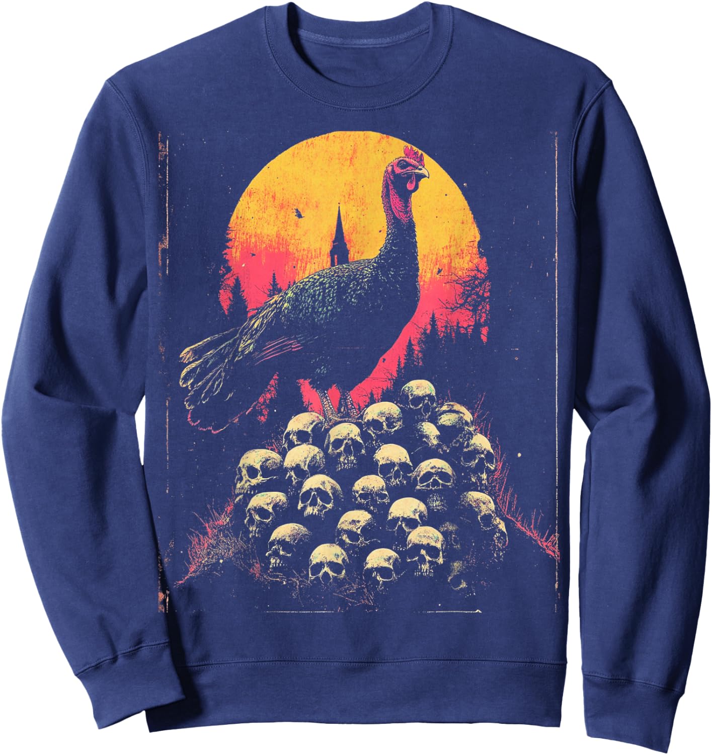 Dark Academia Turkey Goth Sweatshirt - Sweatshirt | Navy