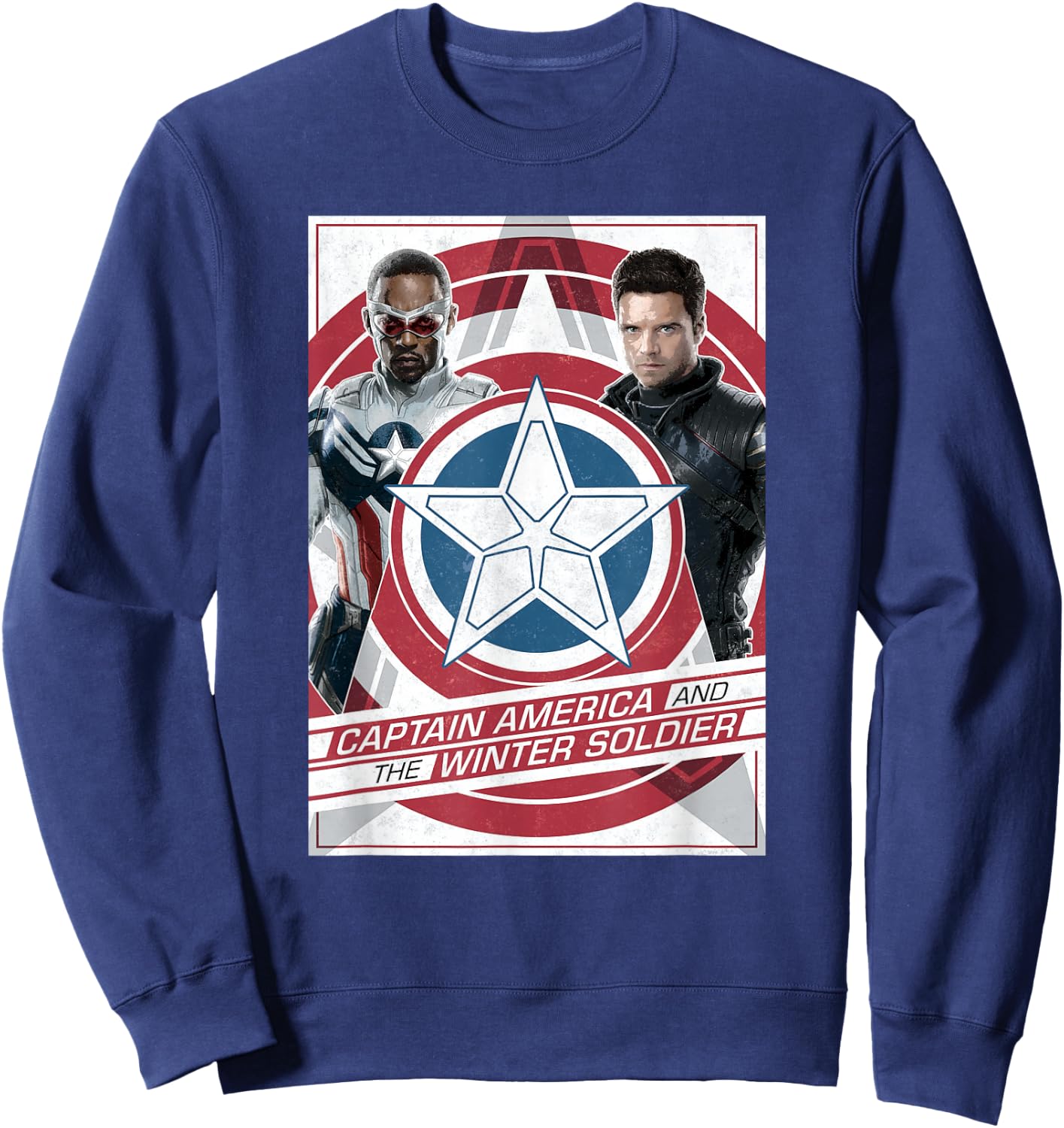 Marvel Captain America and the Winter Soldier Sam and Bucky Sweatshirt - Sweatshirt | Navy
