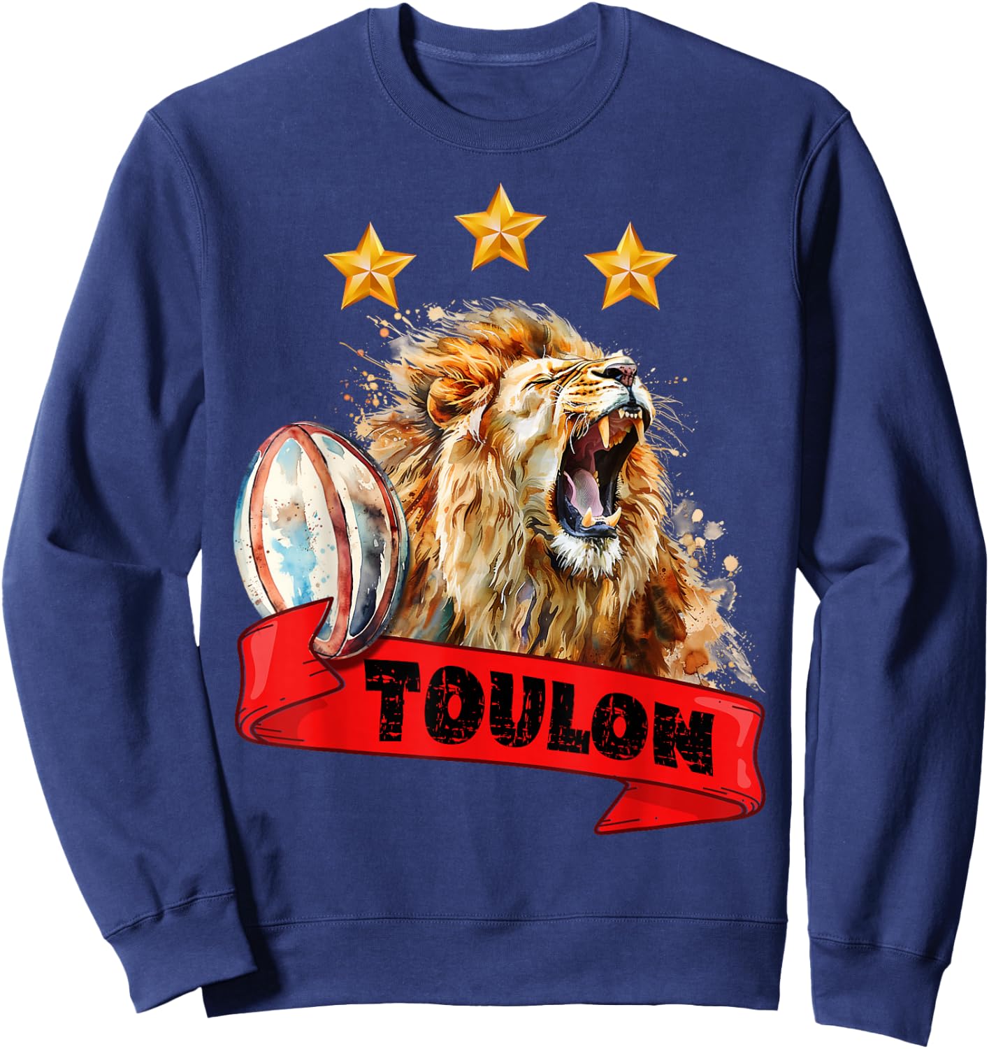 Rugby Toulon Triple Champion Lion Supporter Var Man Child , Black, S Sweatshirt - Sweatshirt | Navy