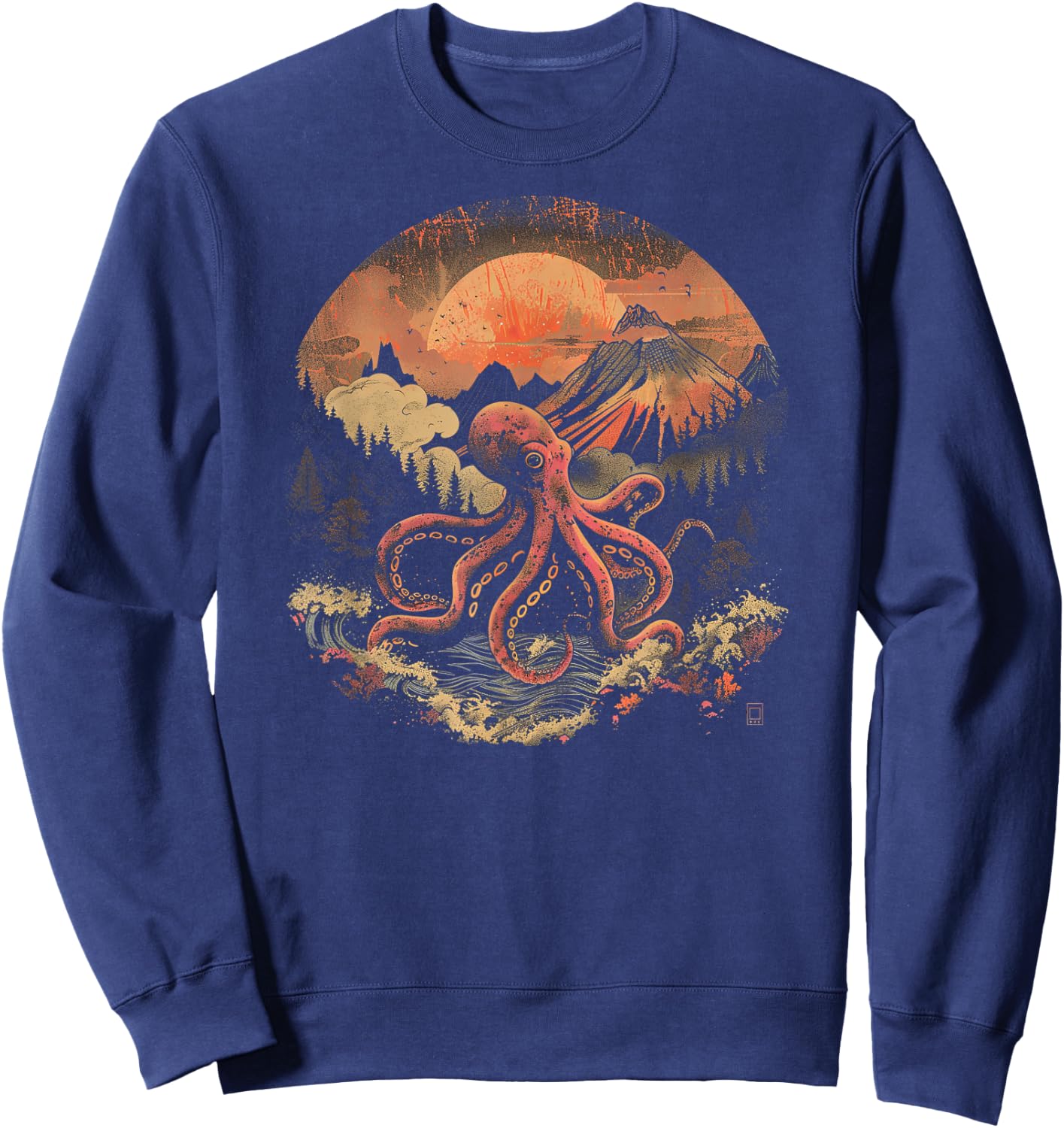 Evening Octopus Sweatshirt - Sweatshirt | Navy