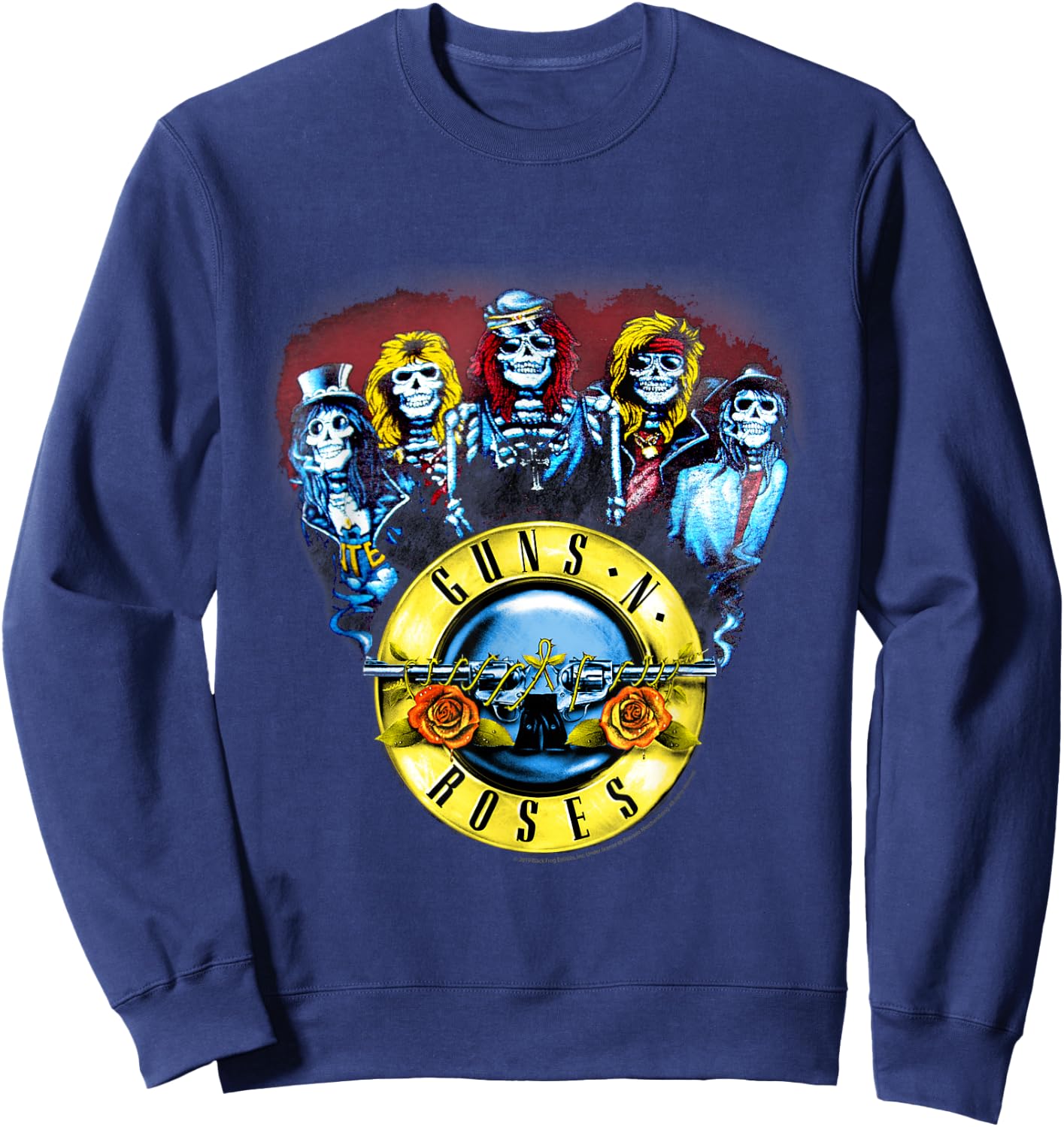 Guns N' Roses Offizielle Skelette & Kugeln Sweatshirt - Sweatshirt | Navy