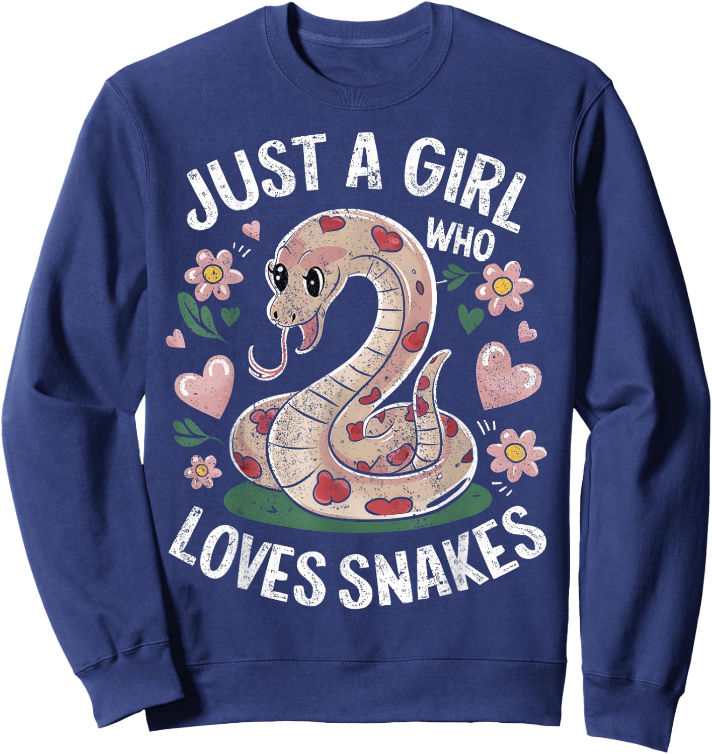 Girl Who Loves Snakes Sweatshirt - Sweatshirt | Navy