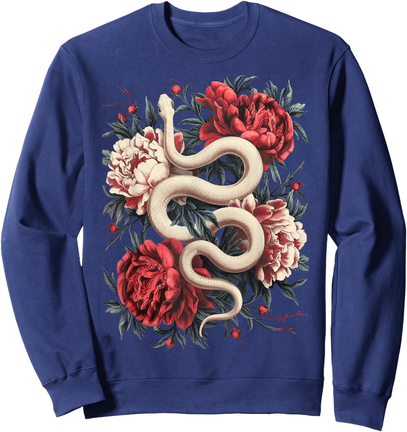 Year Of The Snake 2025 Cool Snake Graphic Art Sweatshirt - Sweatshirt | Navy