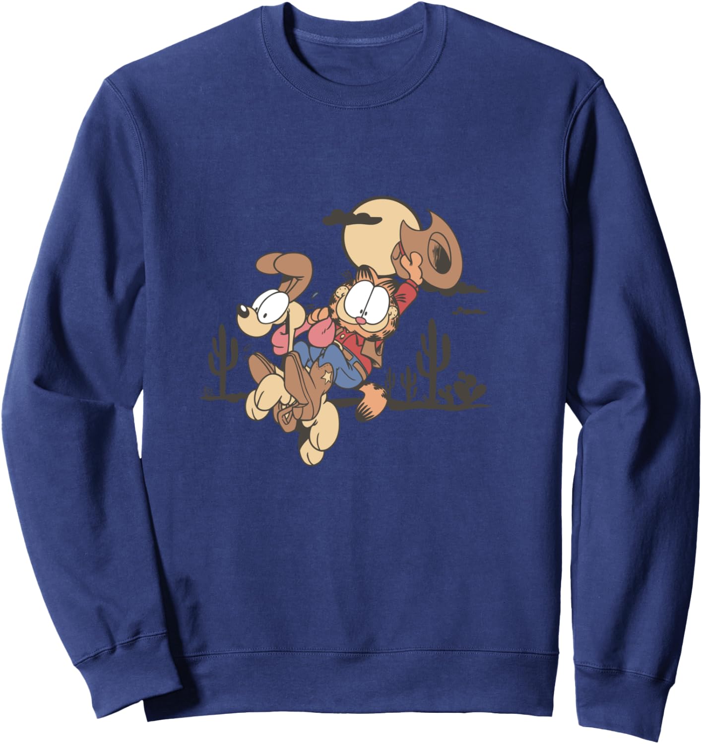 Garfield & Odie Best Friends Desert Vintage Sweatshirt - Sweatshirt | Navy