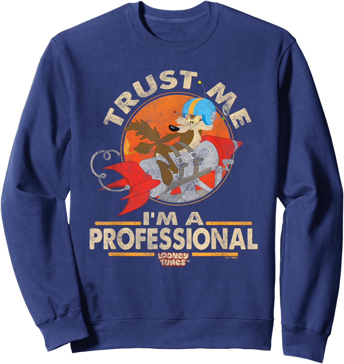 Looney Tunes Wile E Coyote I'm A Professional Sweatshirt - Sweatshirt | Navy