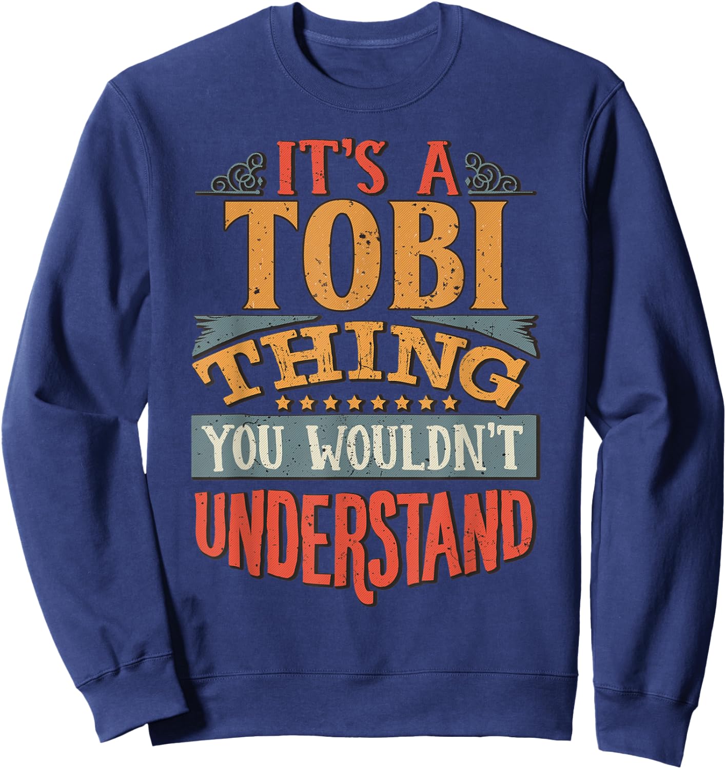 Tobi Name Sweatshirt - Sweatshirt | Navy