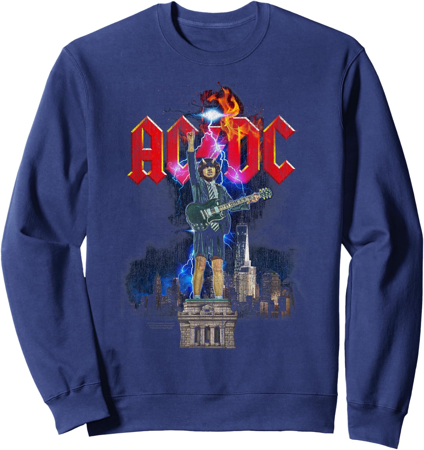 ACDC Angus NYC Lightning , black Sweatshirt - Sweatshirt | Navy