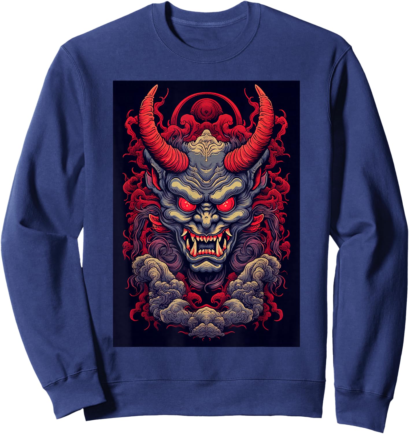 Oni Dämon Japanischer Teufel Sweatshirt - Sweatshirt | Navy