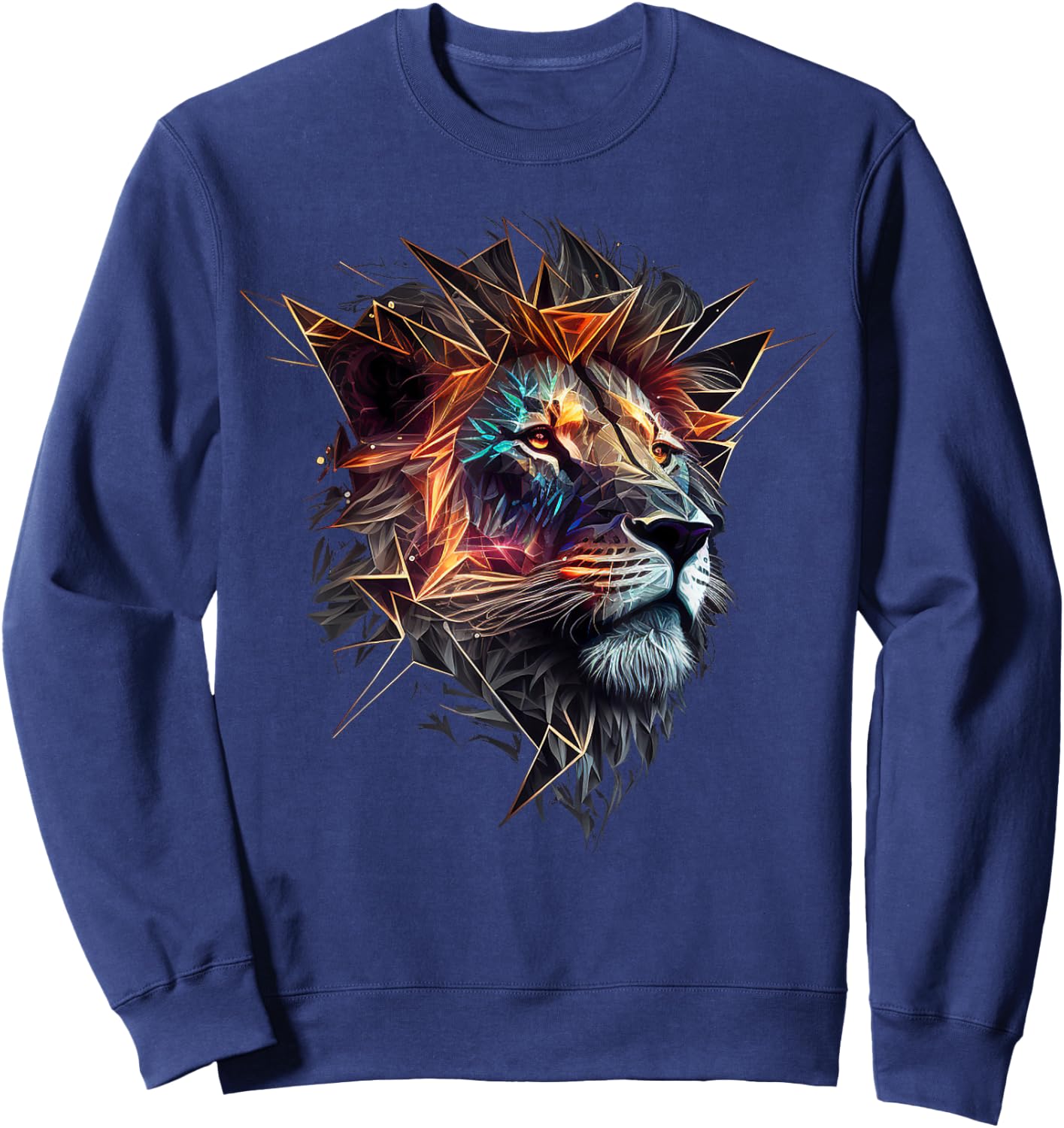 Löwe Tierliebhaber Motiv Tier Zoo Druck Löwe Sweatshirt - Sweatshirt | Navy