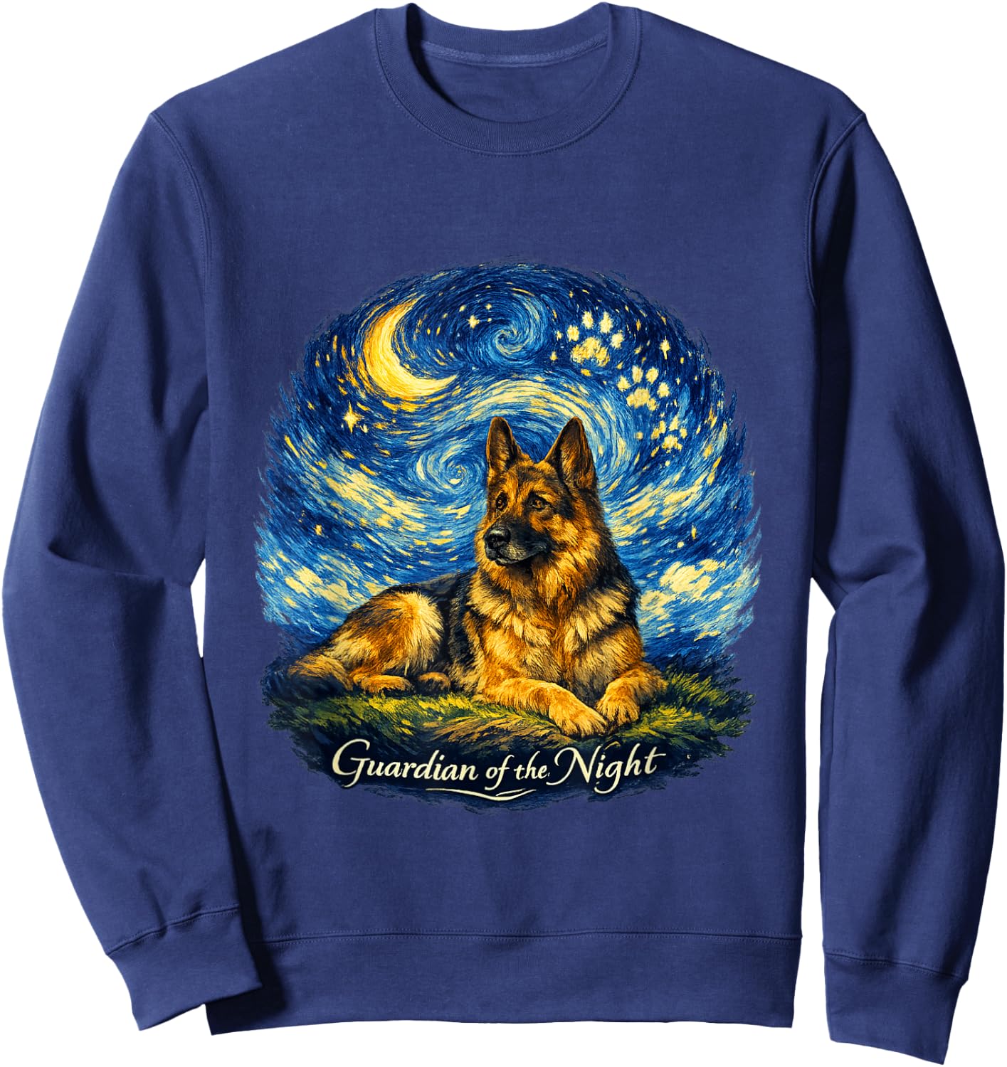 Starry Sky German Shepherd - German Shepherd Owner Sweatshirt - Sweatshirt | Navy