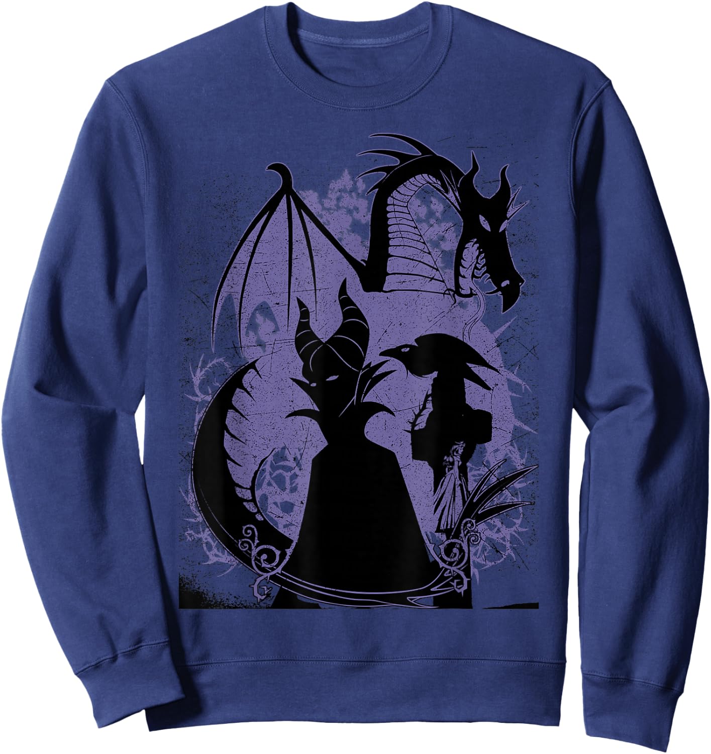 Disney Sleeping Beauty Maleficent Dragon Silhouette Sweatshirt - Sweatshirt | Navy