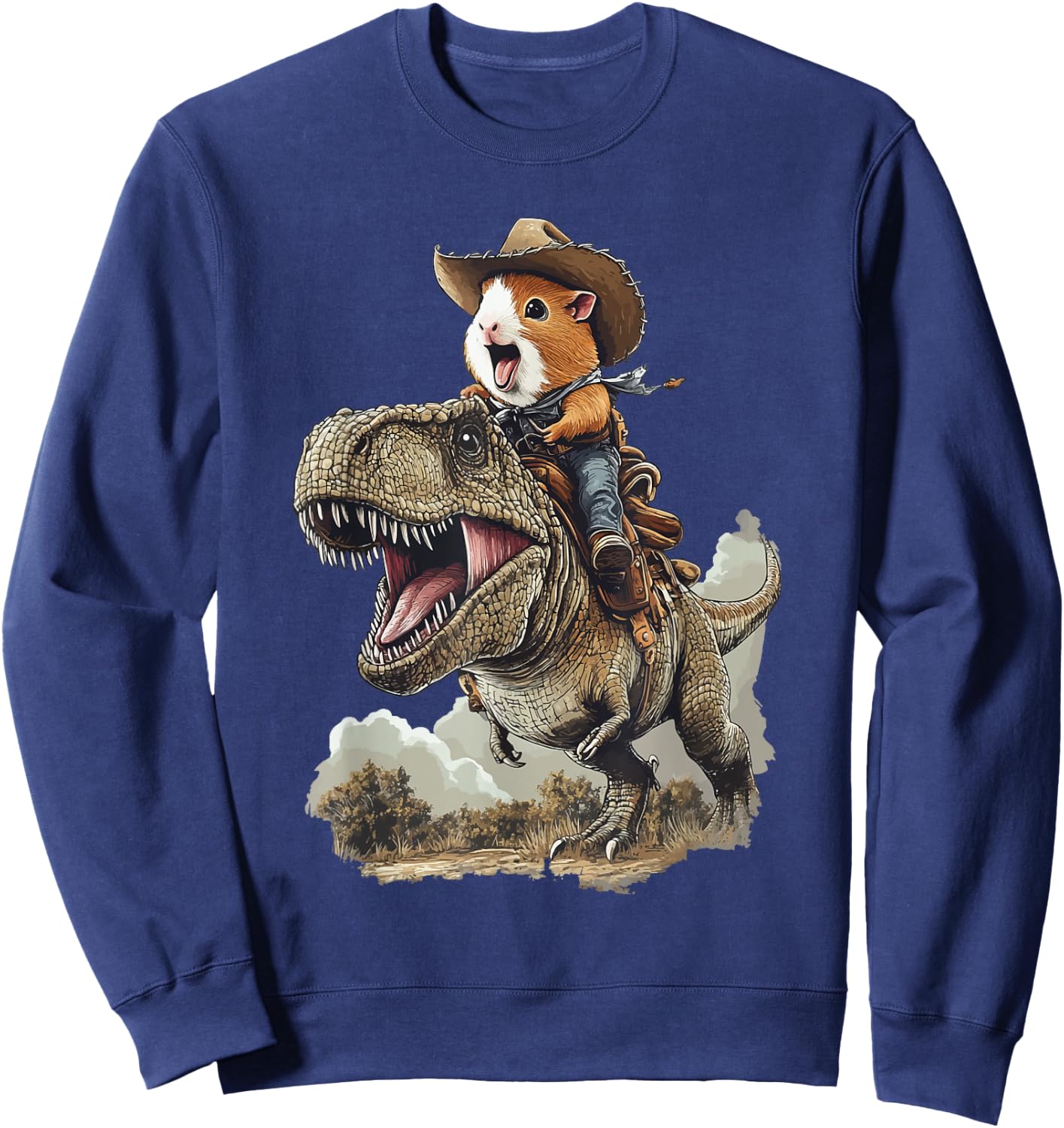 Guinea Pig Rex Cowboy Sweatshirt - Sweatshirt | Navy