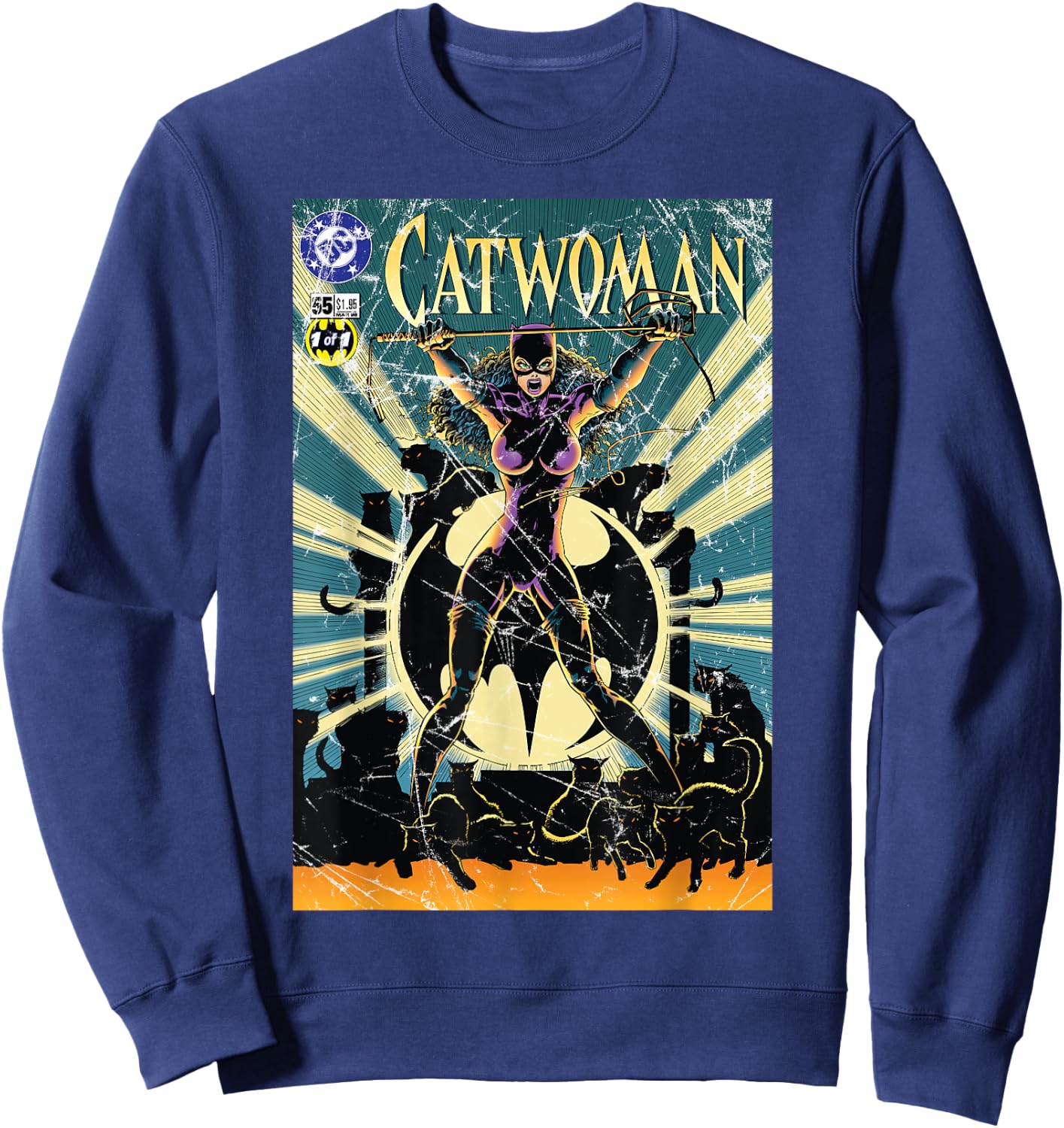 DC Catwoman Cover CW55 Sweatshirt - Sweatshirt | Navy