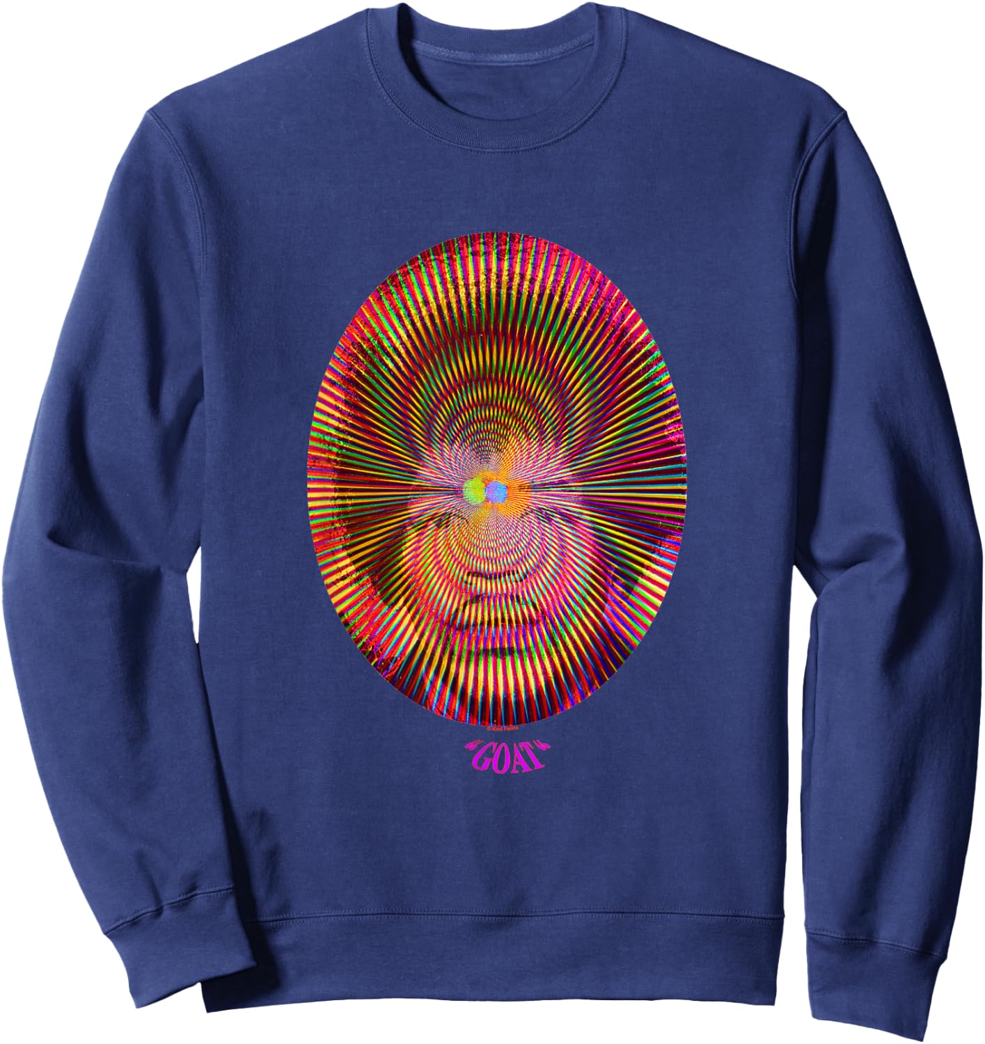 Jimi Hendrix Psychedelic Third Eye GOAT Karl Ferris Sweatshirt - Sweatshirt | Navy