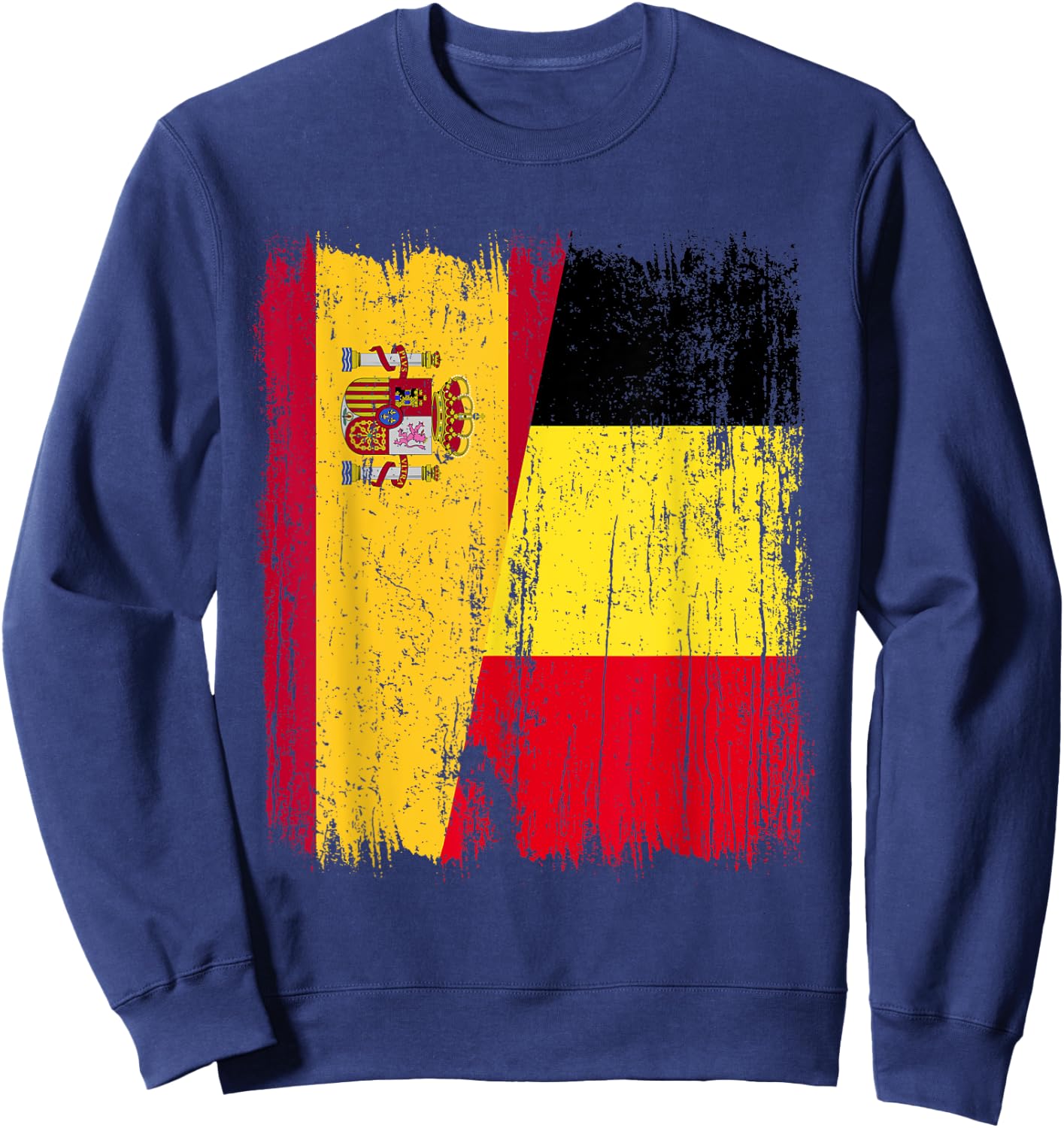 Espagne Belgique Demi Drapeau Espagne Belge Jersey Sweatshirt - Sweatshirt | Navy