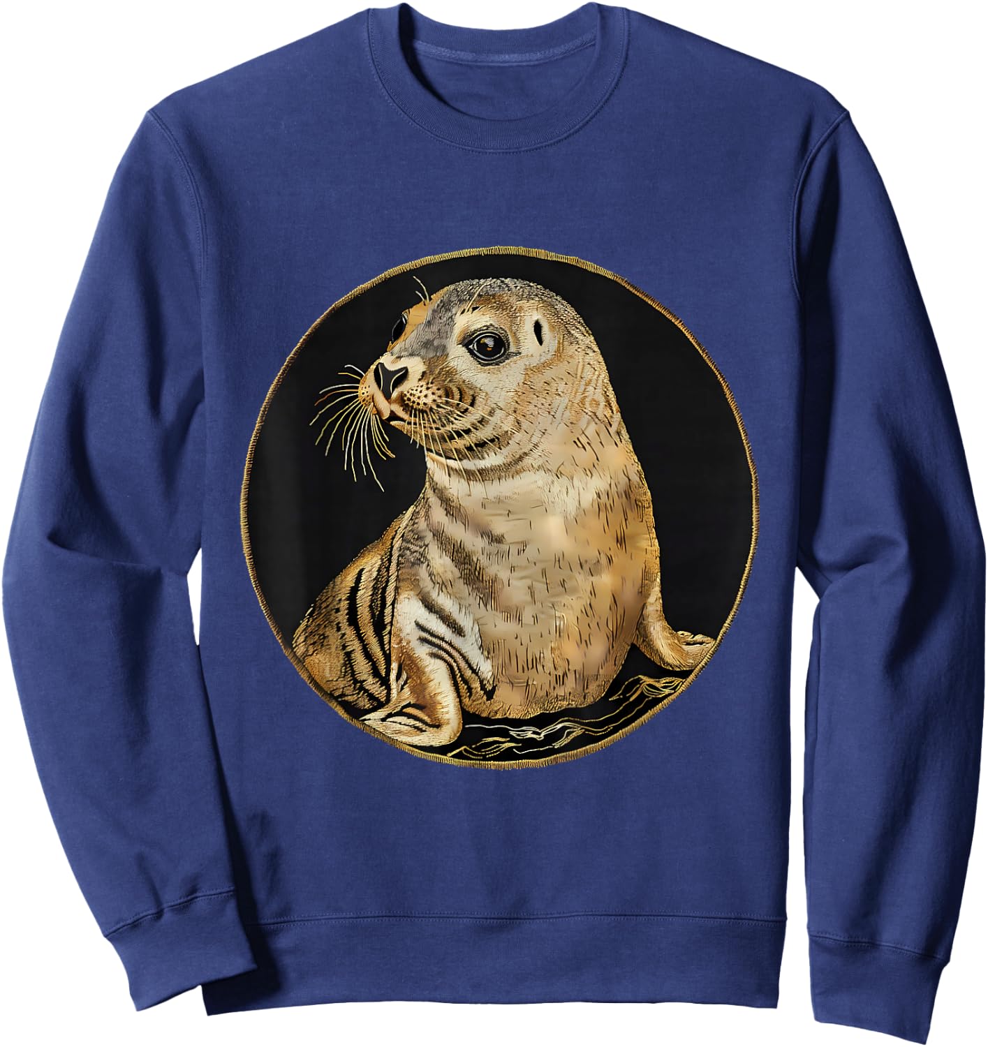 Seal Ocean Sea Animal Marine Mammal Motif Seal Lover Sweatshirt - Sweatshirt | Navy