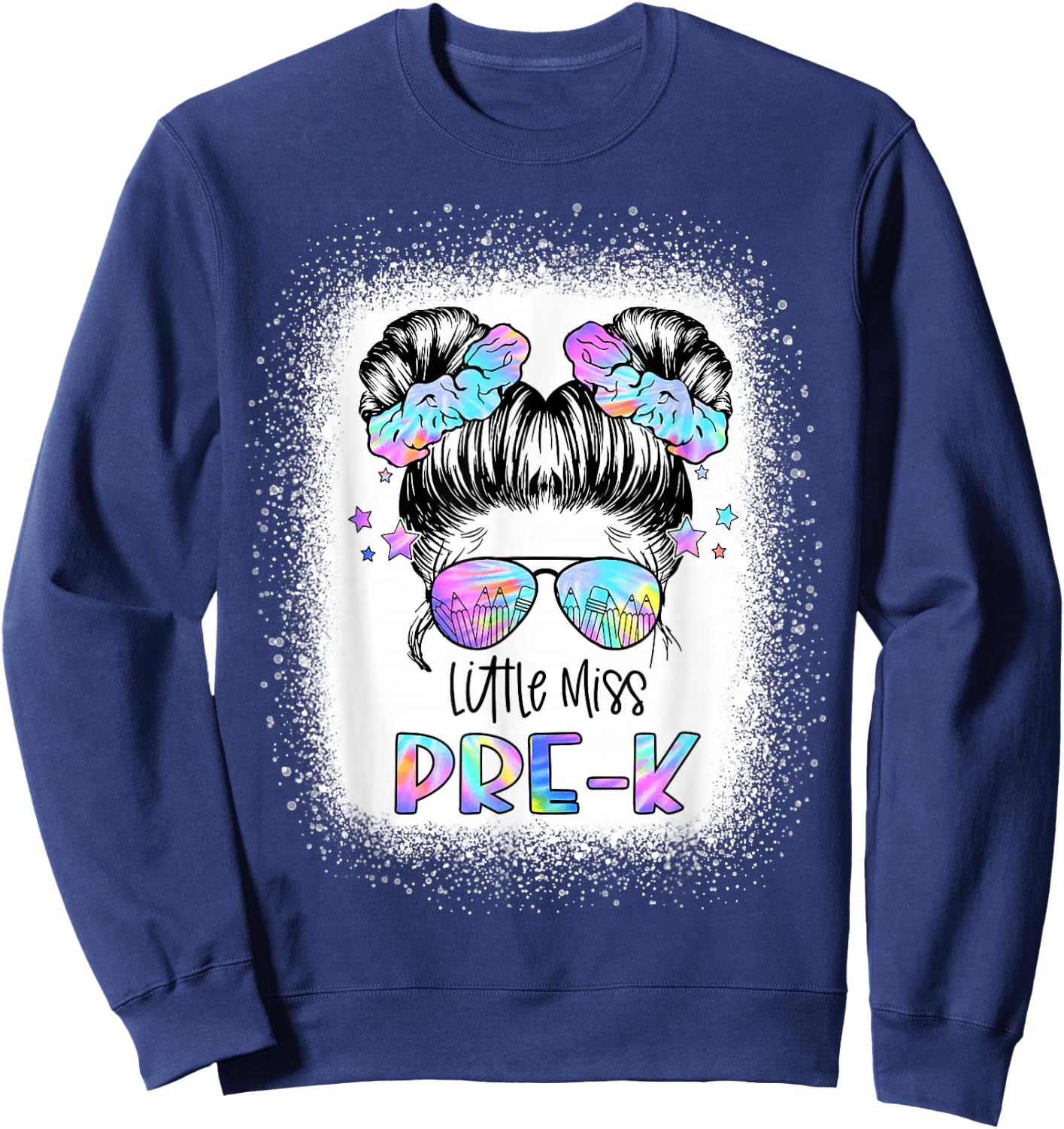 Little Miss PRE-K First Day of School 1st Day Preschool Girl Sweatshirt - Sweatshirt | Navy