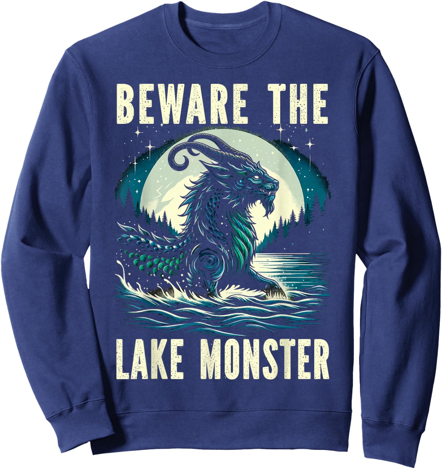 Mishipeshu Mythical Creature Cryptozoology Cryptid Sweatshirt - Sweatshirt | Navy