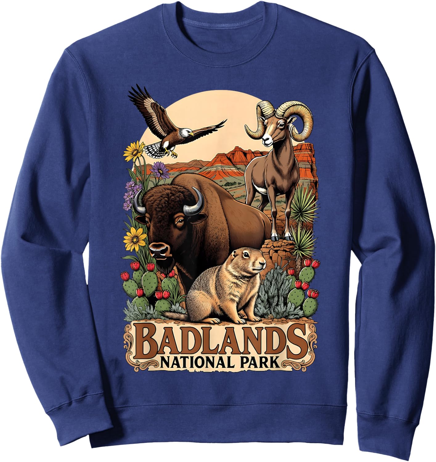 Balands National Park South Dakota Sweatshirt - Sweatshirt | Navy