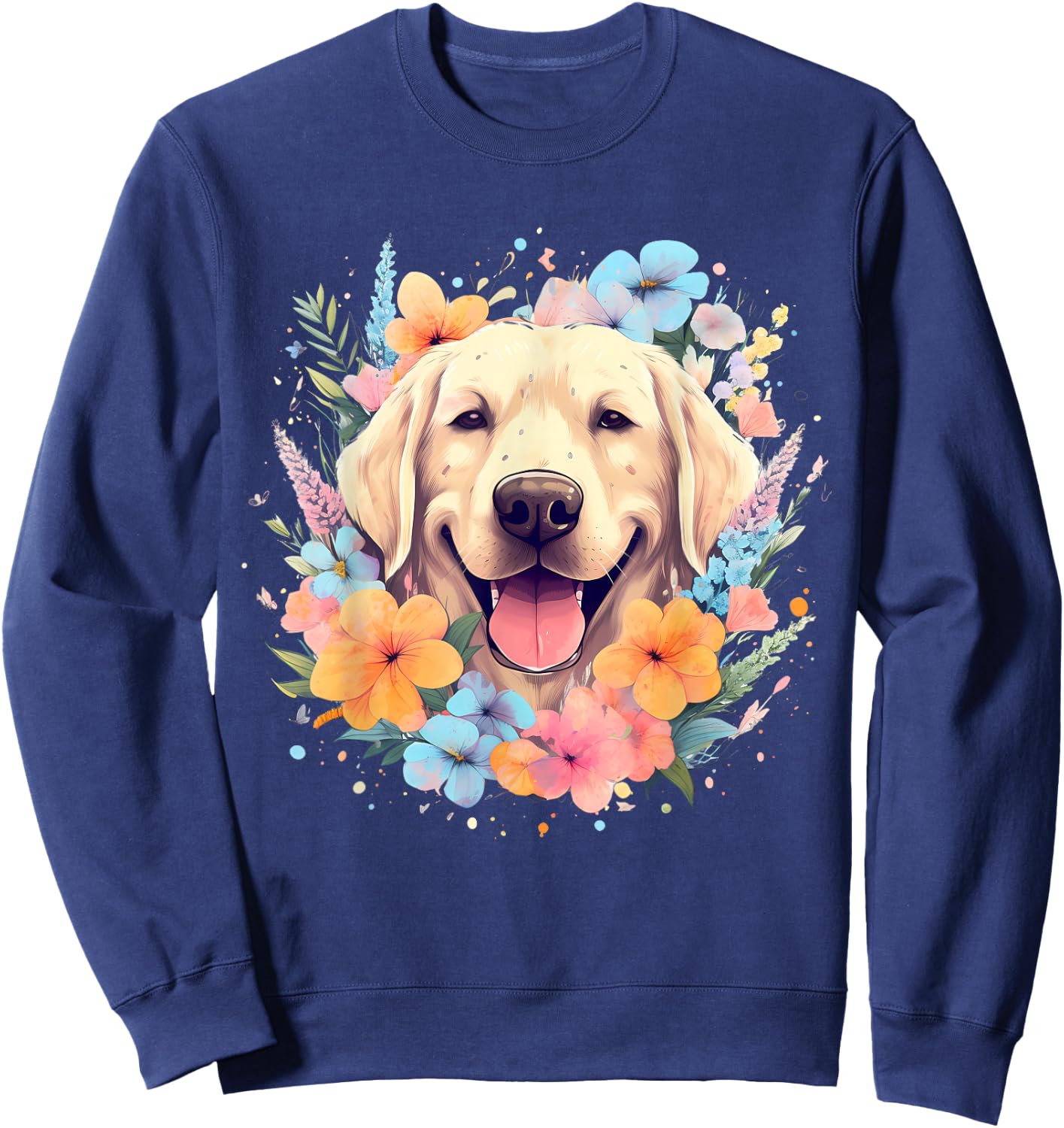 Watercolor Labrador Labbi Sweatshirt - Sweatshirt | Navy