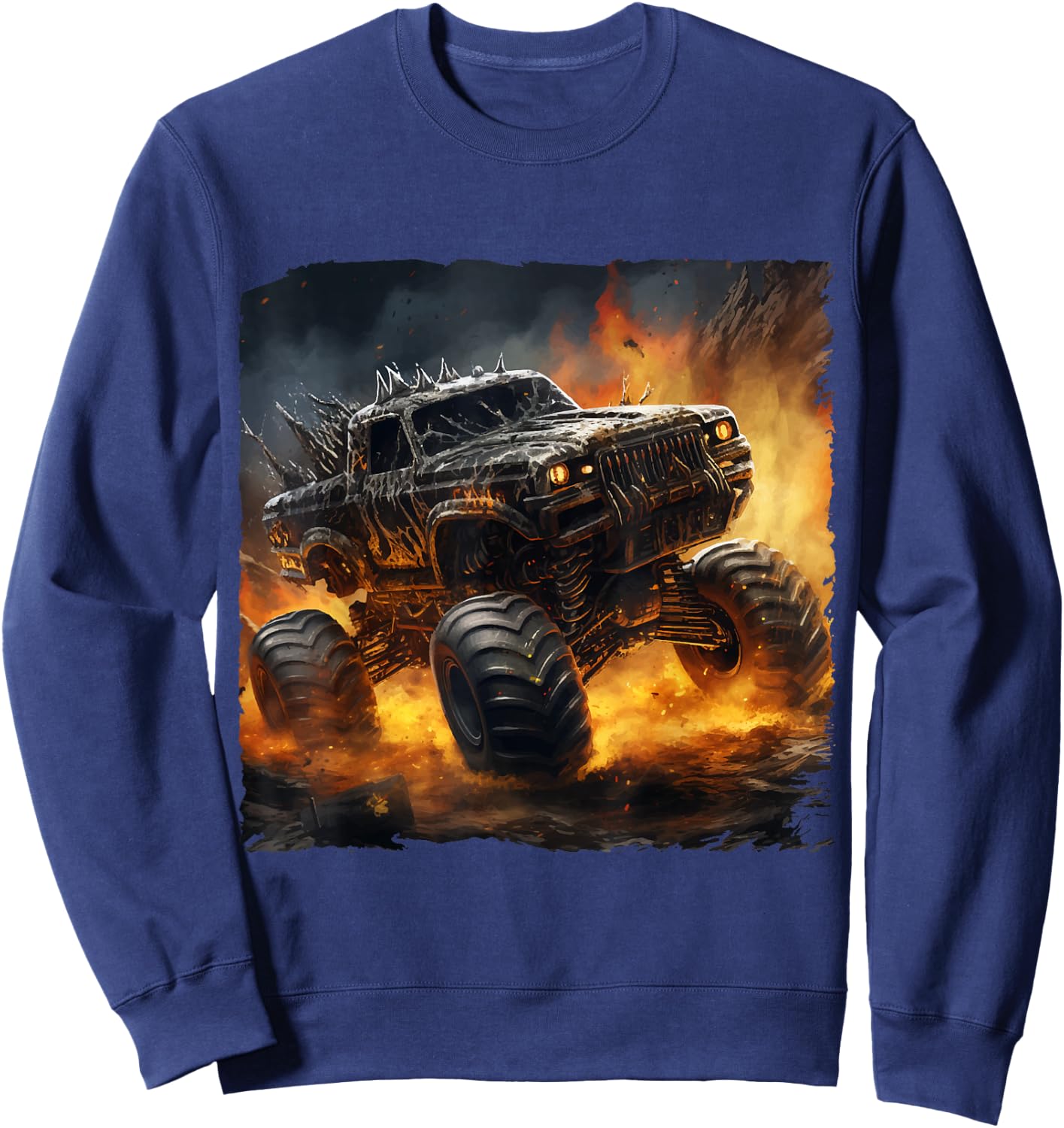 Monstertruck Auto Monster Truck Geschenk Junge Sweatshirt - Sweatshirt | Navy
