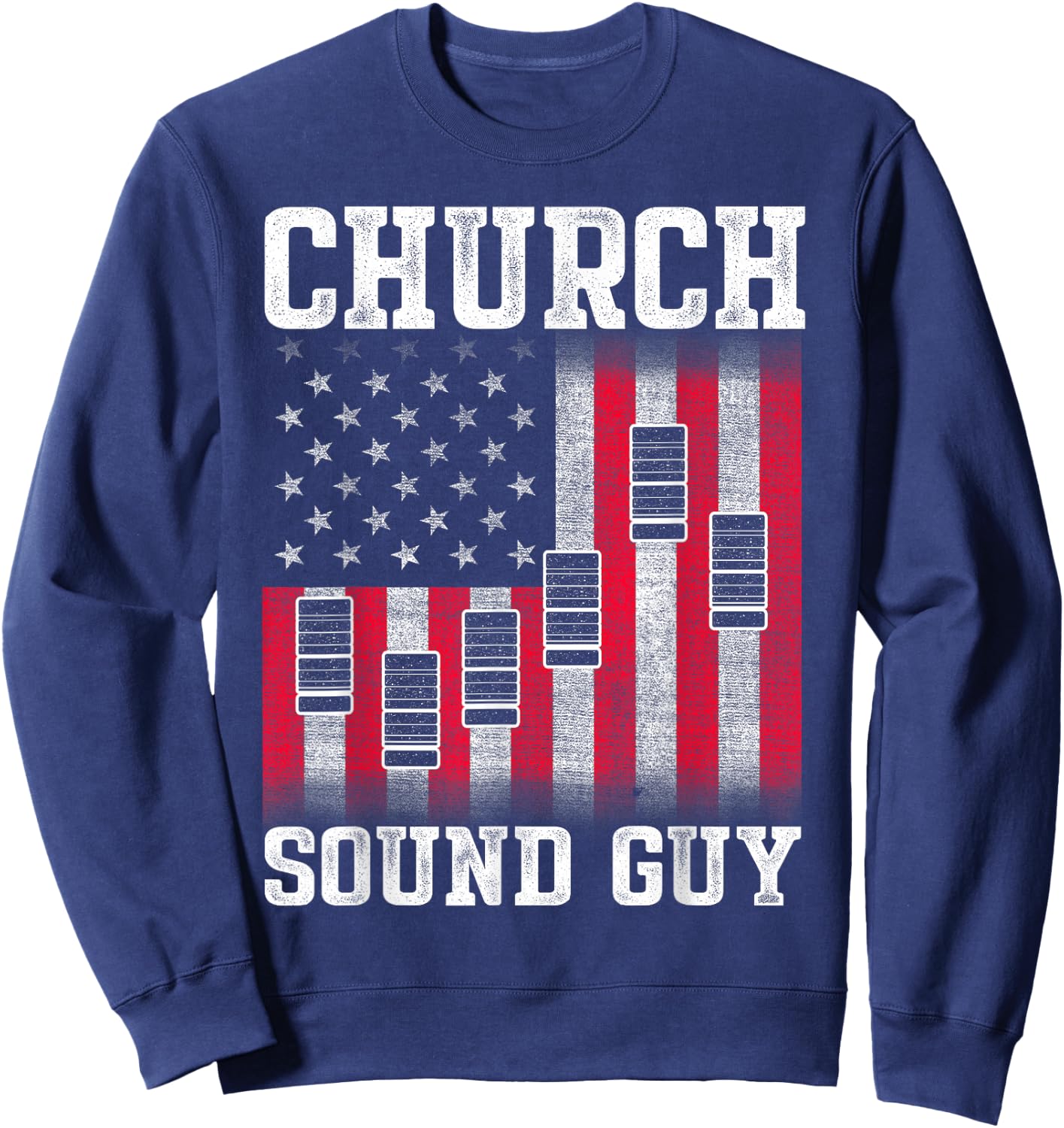 Church Sound Guy Instrument Audio Tech Engineer DA1 Sweatshirt - Sweatshirt | Navy