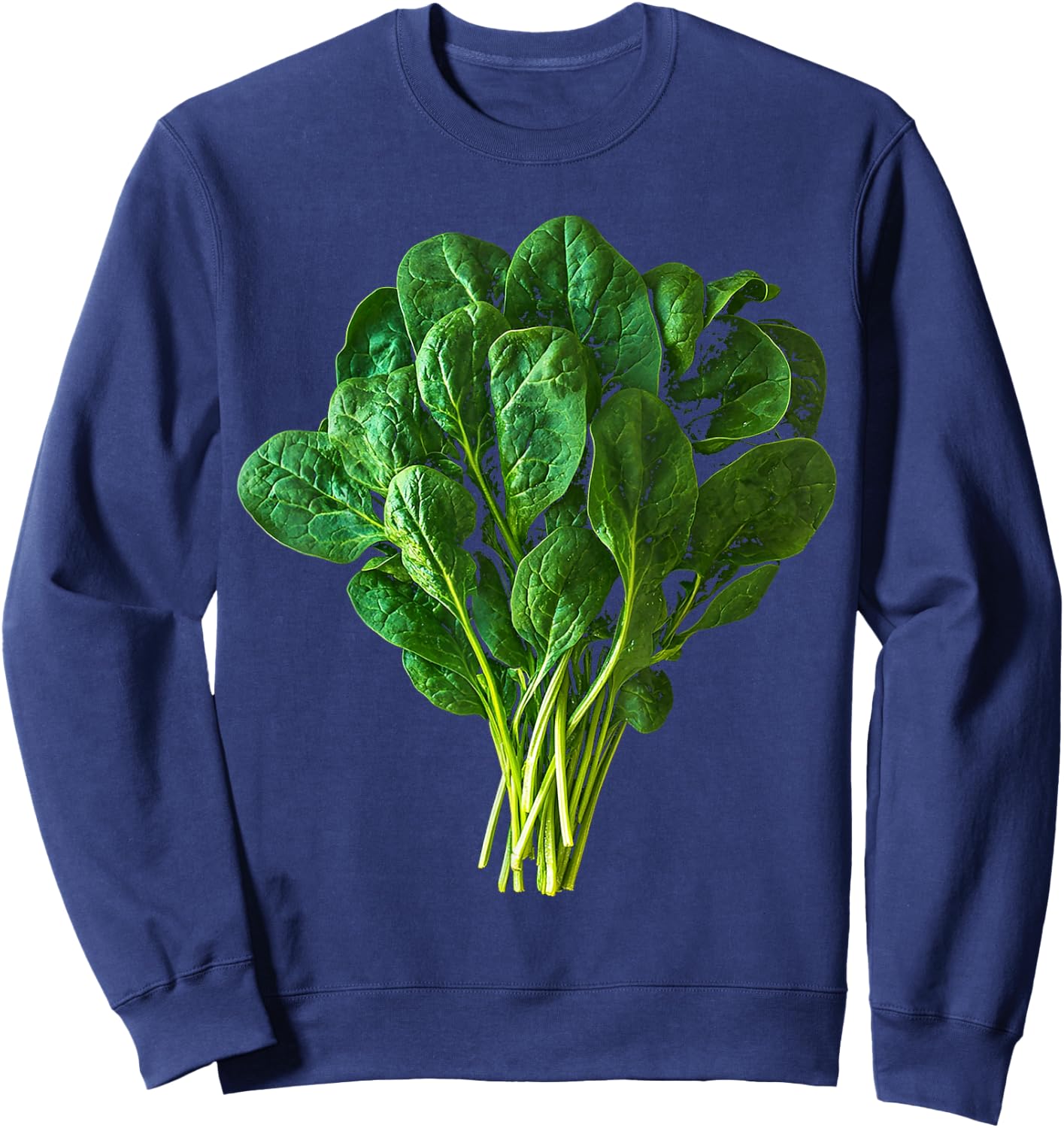 Spinach Spinach Pattern Illustration, Black, S Sweatshirt - Sweatshirt | Navy