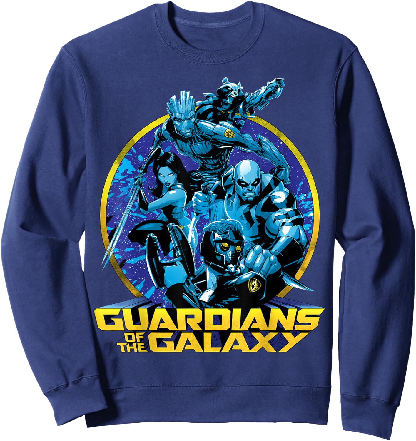 Marvel Guardians of the Galaxy Defend Graphic , Black, S Sweatshirt - Sweatshirt | Navy