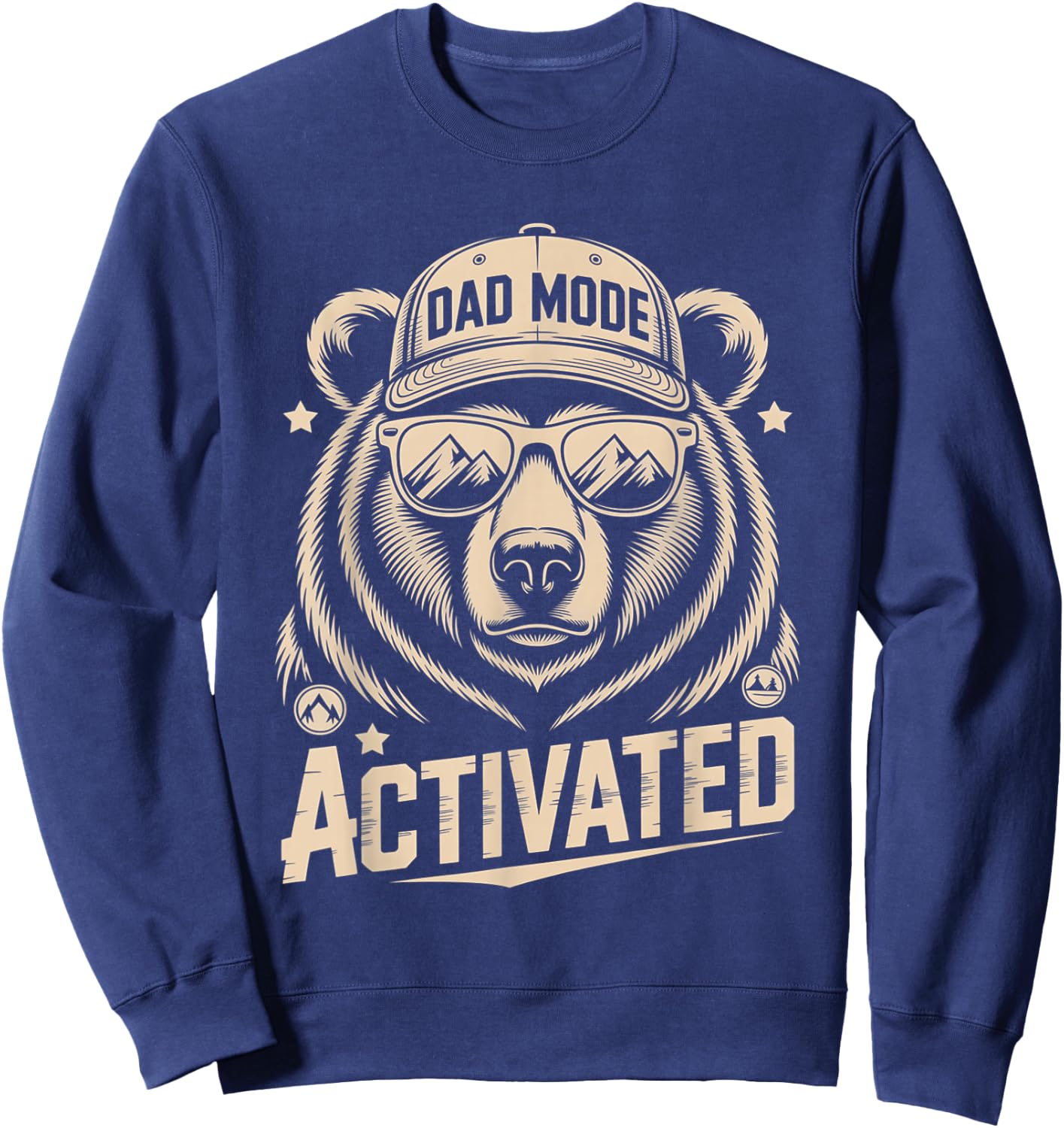 Cool Bear Dad Mode Activated Fathers Day Theme Sweatshirt - Sweatshirt | Navy